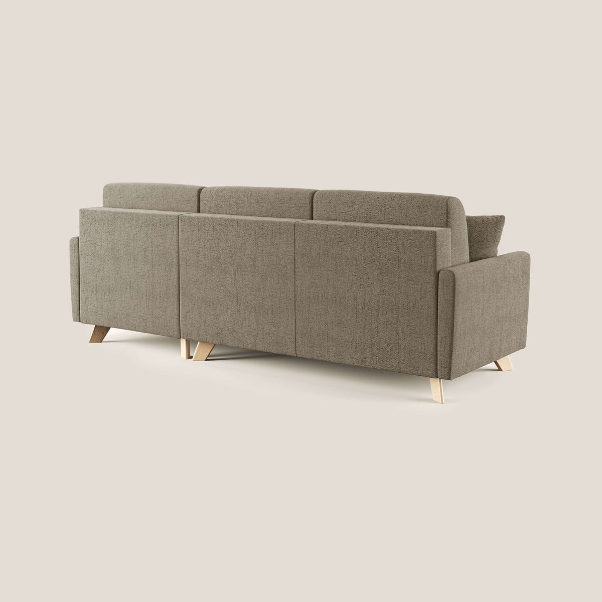 Edgar divano letto angolare in tessuto felis impermeabile T03 marrone - divitt.sbs