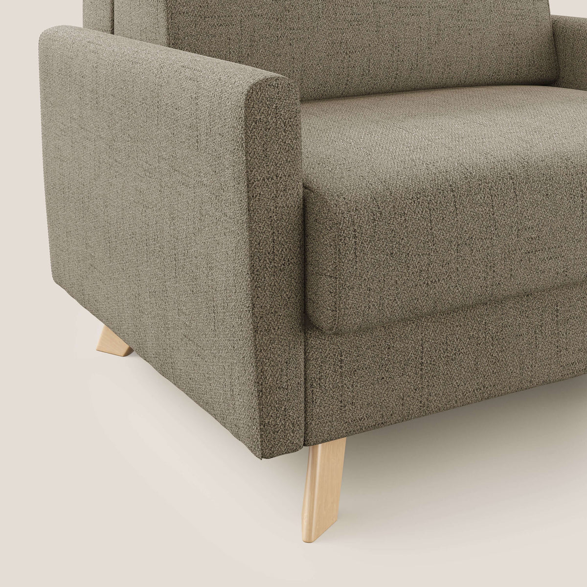 Edgar poltrona letto in tessuto felis impermeabile T03 marrone - divitt.sbs
