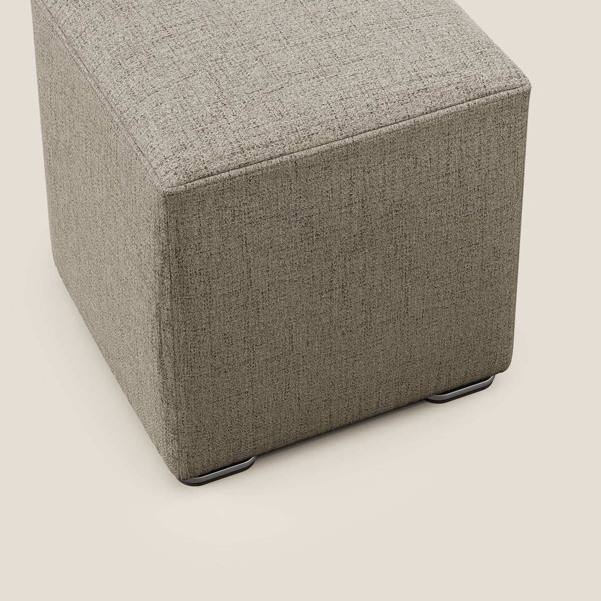 Cube pouf in tessuto morbido impermeabile T03 marrone - divitt.sbs