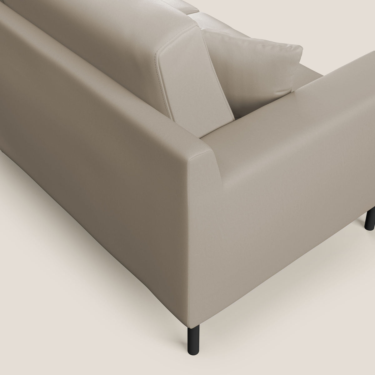 Uranio divano angolare moderno REVERSIBILE in Ecopelle impermeabile T04 beige - divitt.sbs