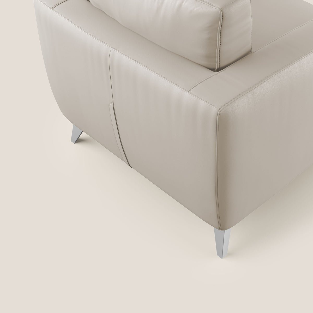 Orione Poltroncina in ecopelle moderna e impermeabile T04 beige - divitt.sbs