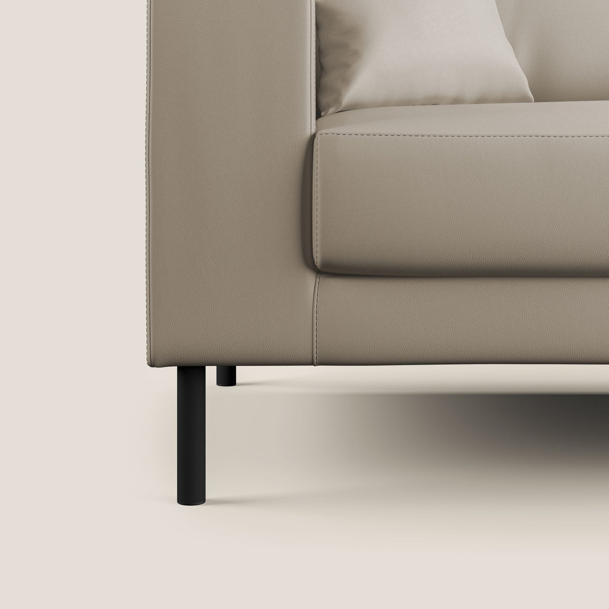 Uranio divano angolare moderno REVERSIBILE in Ecopelle impermeabile T04 beige - divitt.sbs