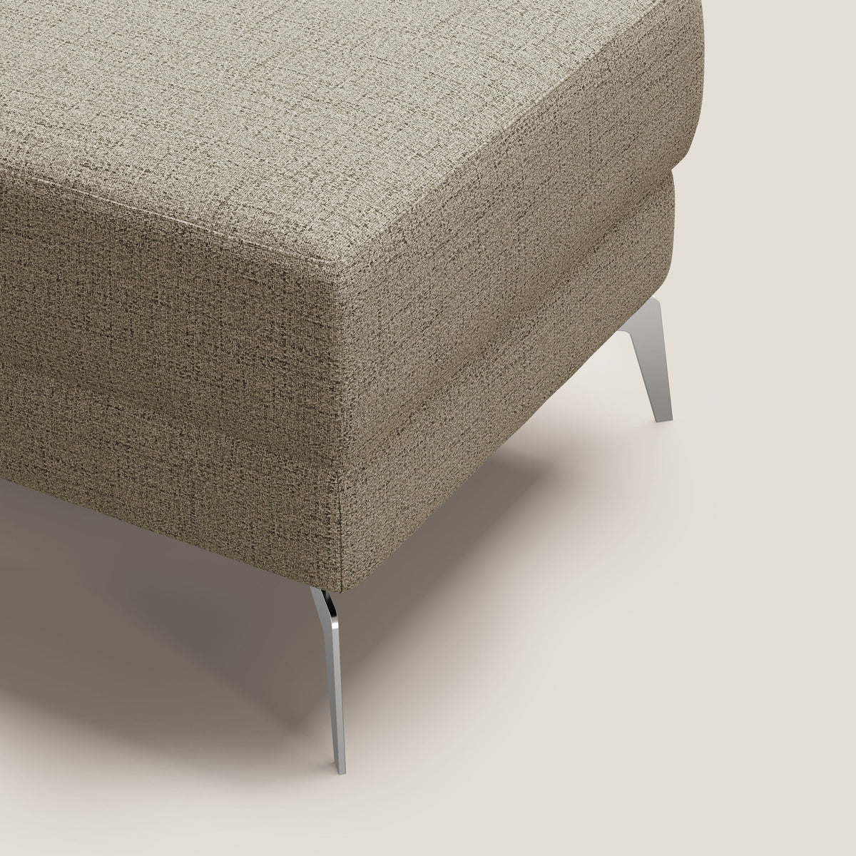 Star Pouf con piedini alti in tessuto impermeabile fiammato T03 marrone - divitt.sbs
