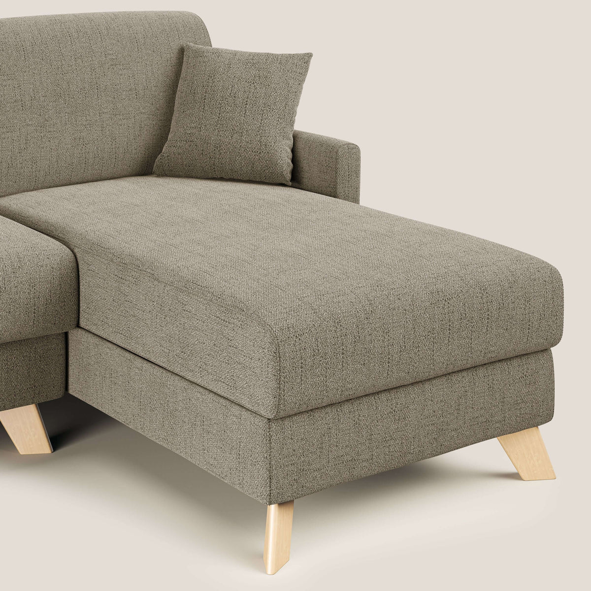 Edgar divano letto angolare in tessuto felis impermeabile T03 marrone - divitt.sbs
