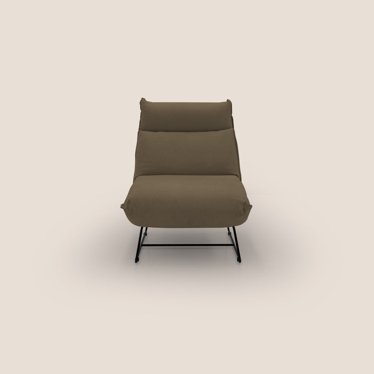 Tessa Poltroncina dal design moderno in morbida microfibra smacchiabile T11 marrone - divitt.sbs