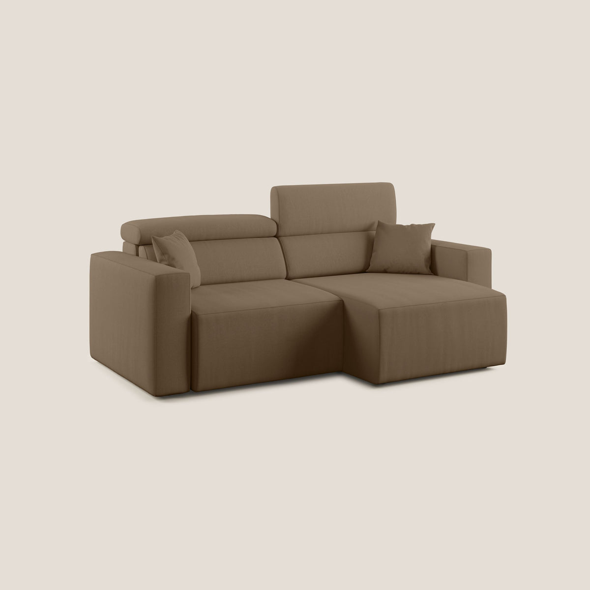 Orwell divano con seduta estraibile in microfibra smacchiabile T11 marrone - divitt.sbs