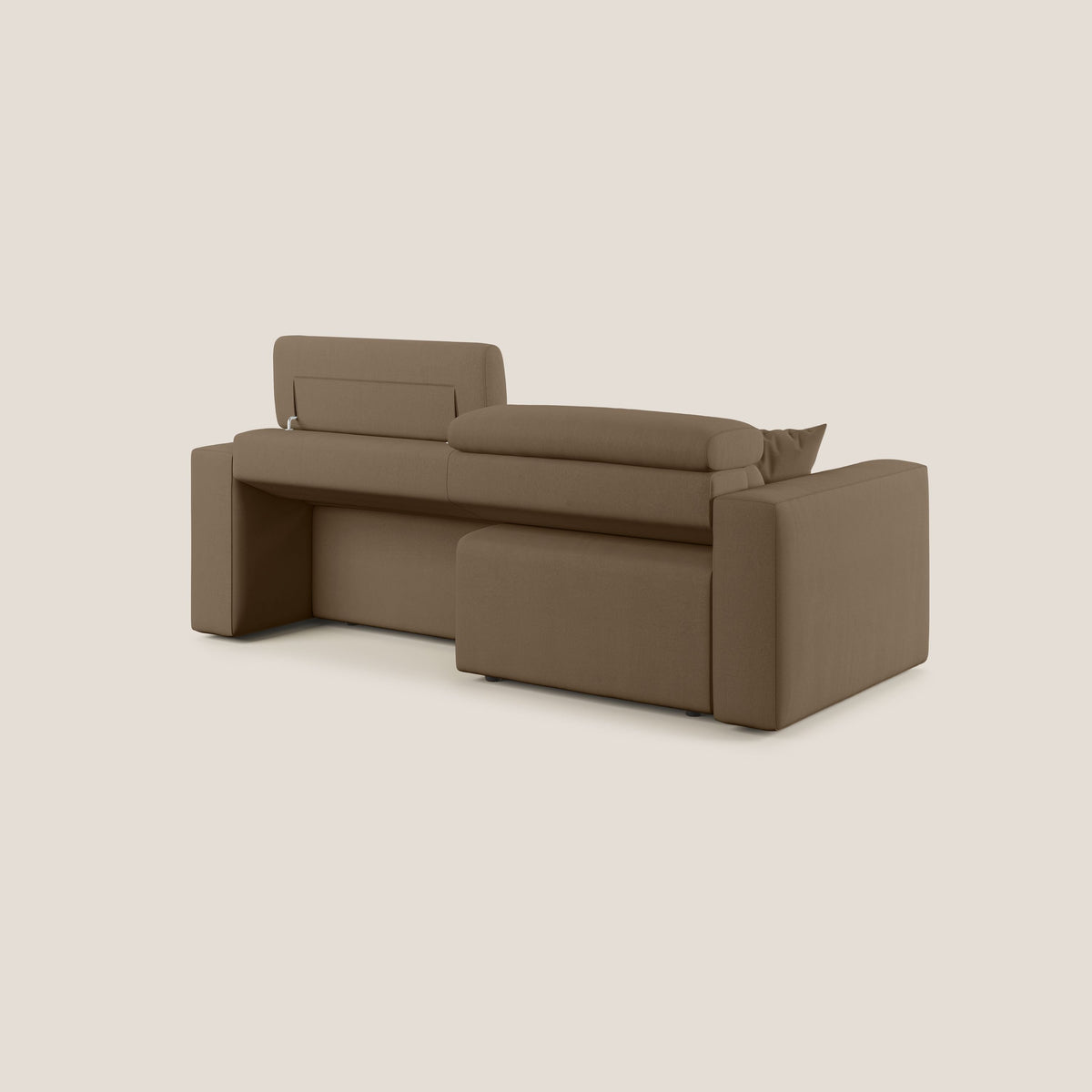 Orwell divano con seduta estraibile in microfibra smacchiabile T11 marrone - divitt.sbs