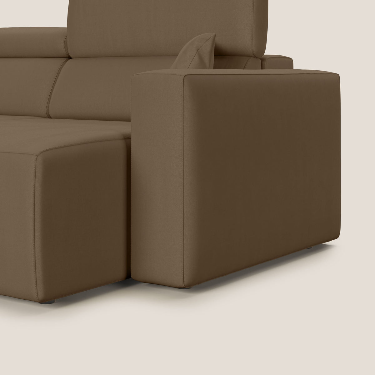Orwell divano con seduta estraibile in microfibra smacchiabile T11 marrone - divitt.sbs