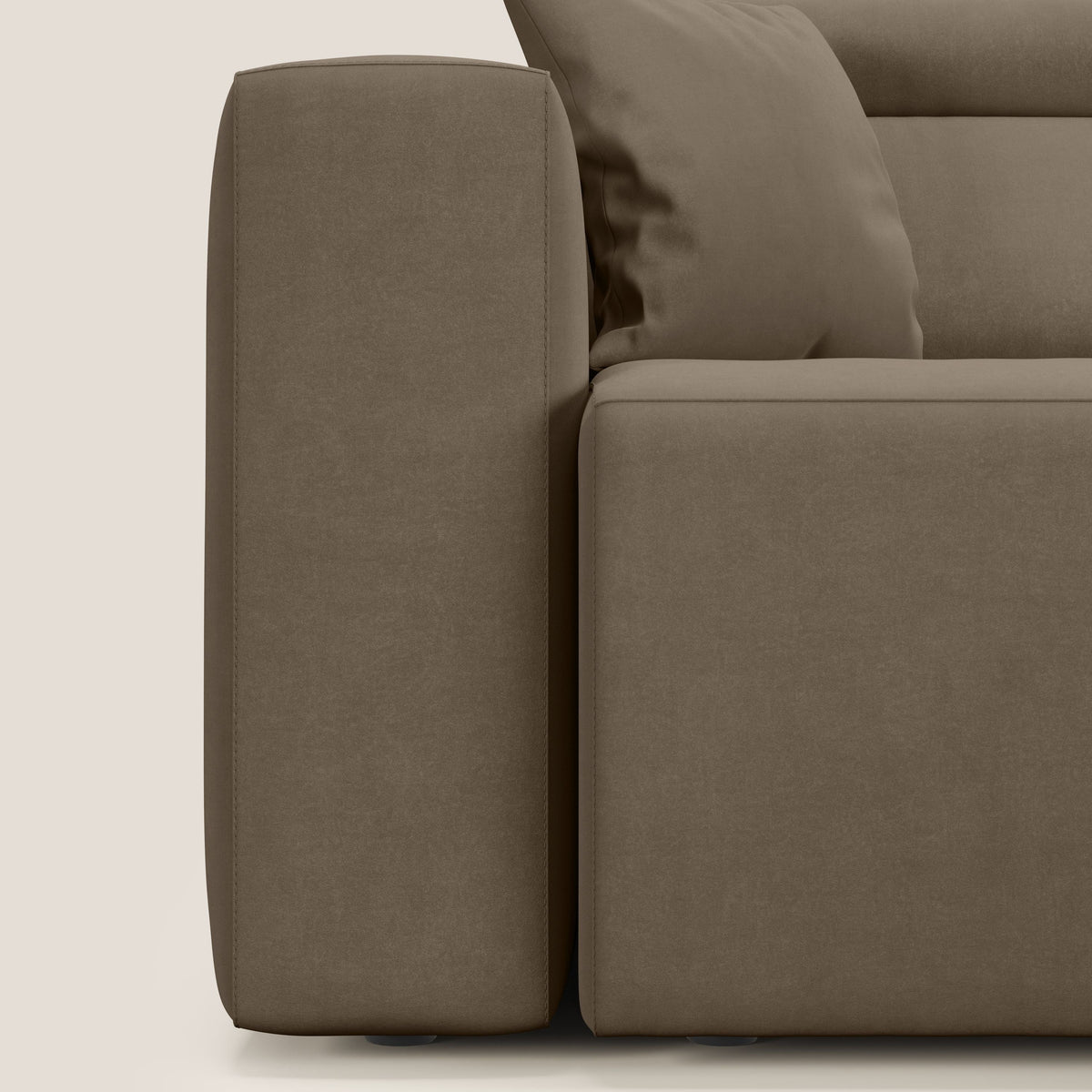 Orwell divano con 3 sedute estraibili in microfibra smacchiabile T11 marrone - divitt.sbs