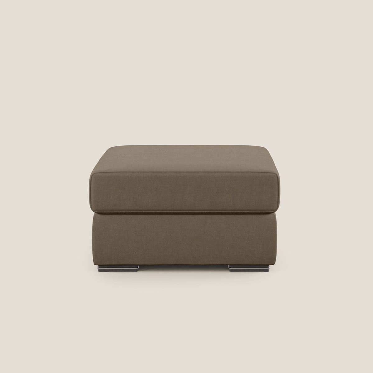 Sun pouf apribile contenitore in microfibra smacchiabile T11 marrone - divitt.sbs