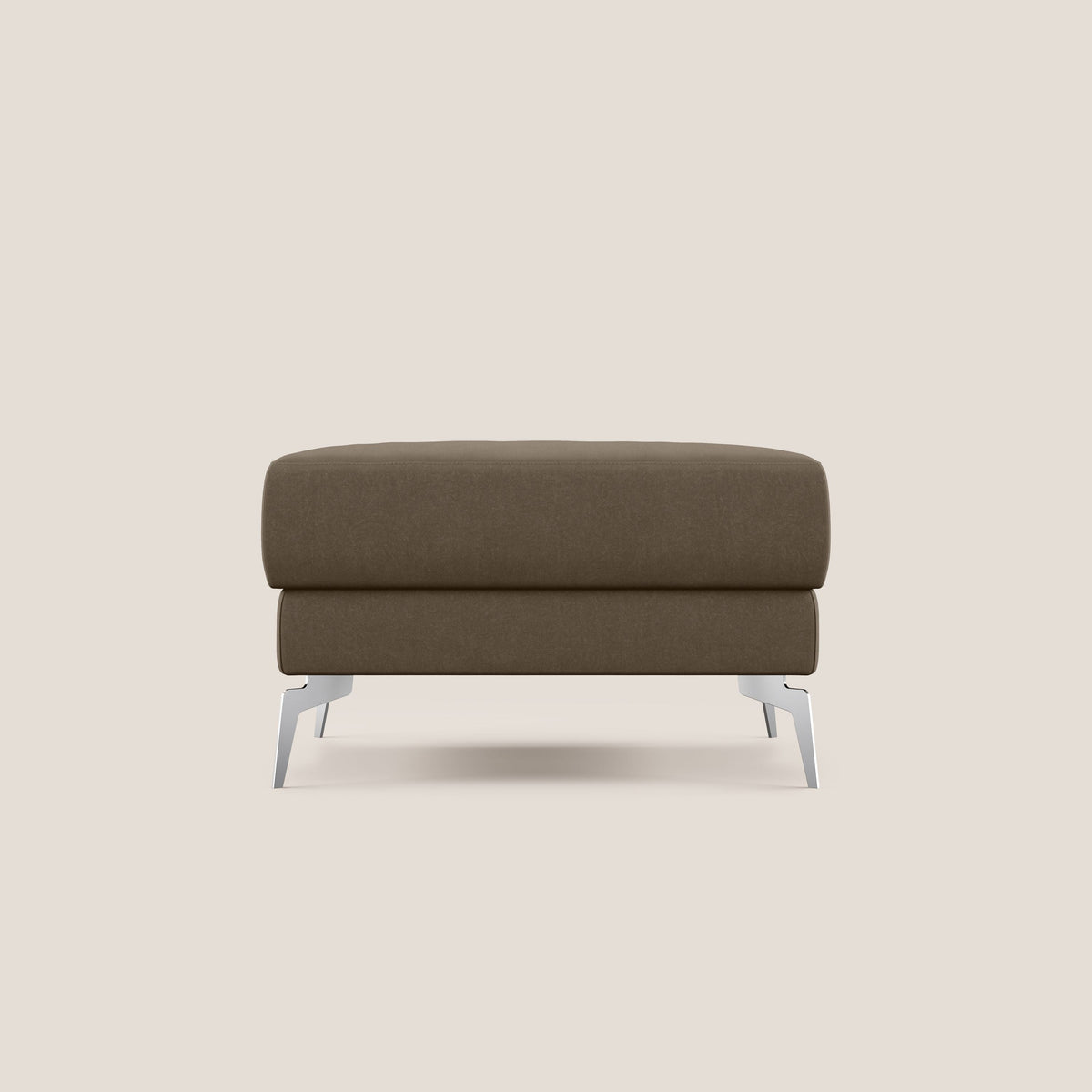 Star Pouf con piedini alti in microfibra impermeabile T11 marrone - divitt.sbs