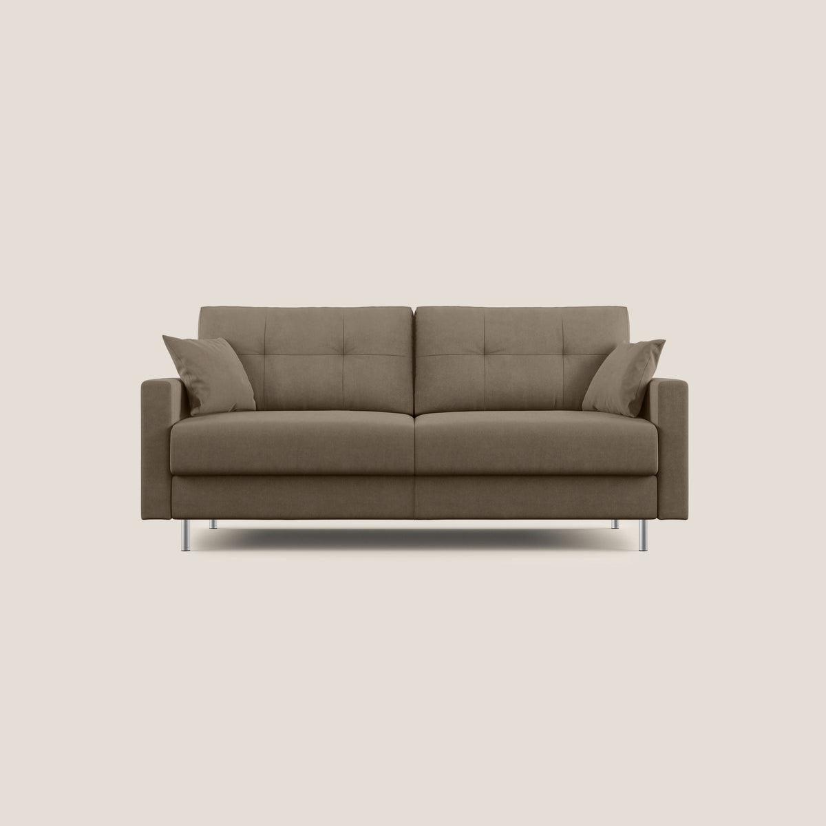 Megan divano letto matrimoniale in microfibra smacchiabile T11 marrone - divitt.sbs