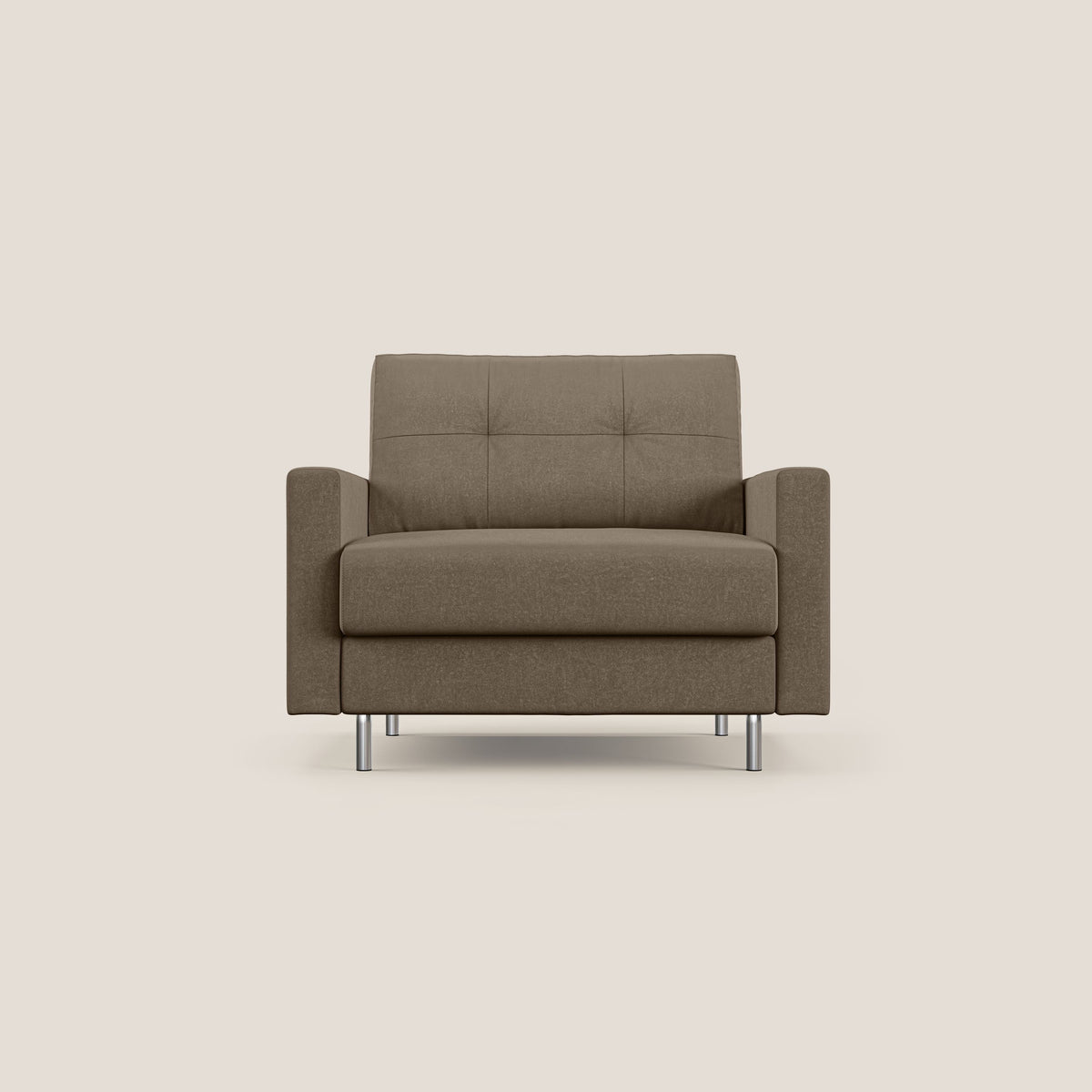 Megan poltrona letto in microfibra smacchiabile T11 marrone - divitt.sbs