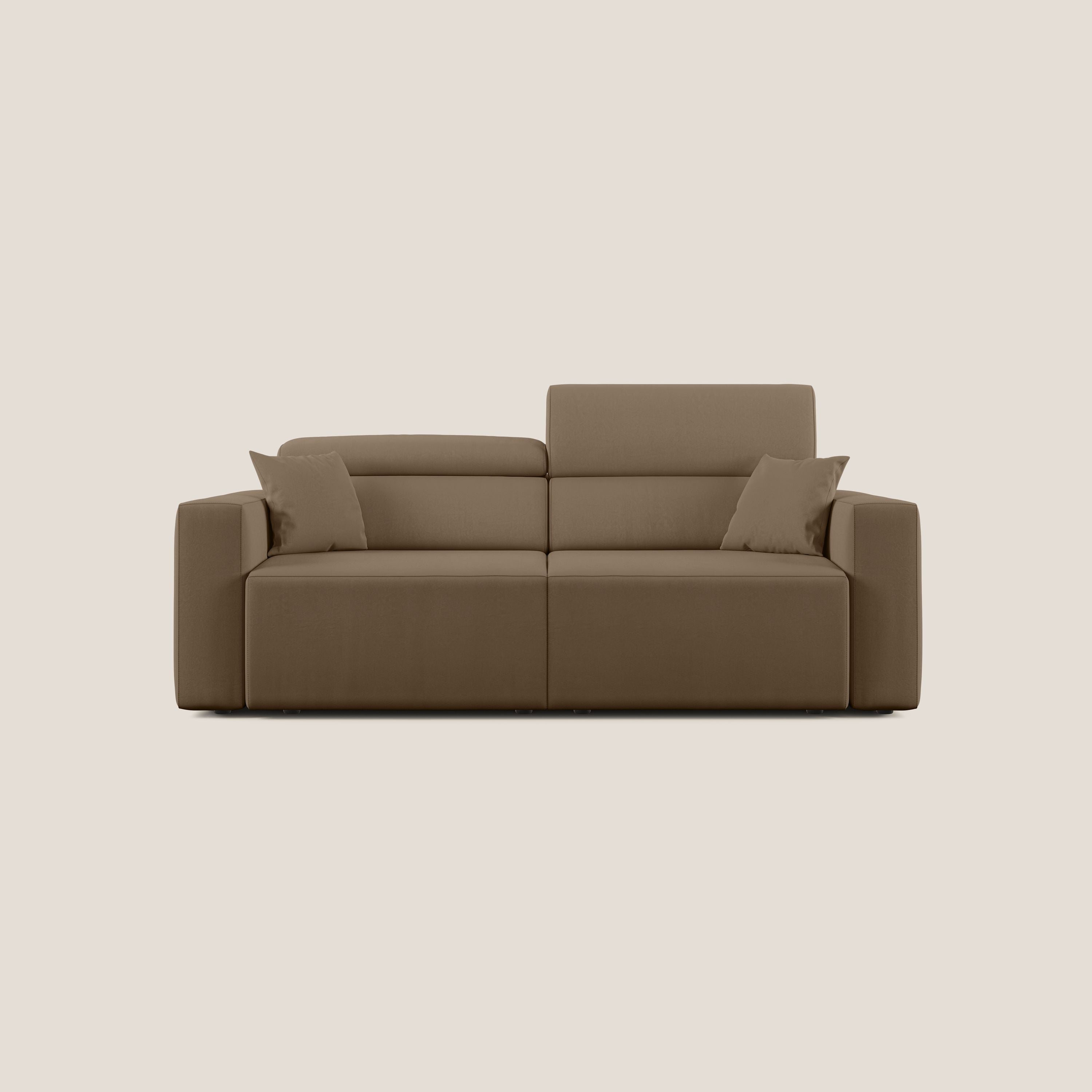 Orwell divano con seduta estraibile in microfibra smacchiabile T11 marrone - divitt.sbs