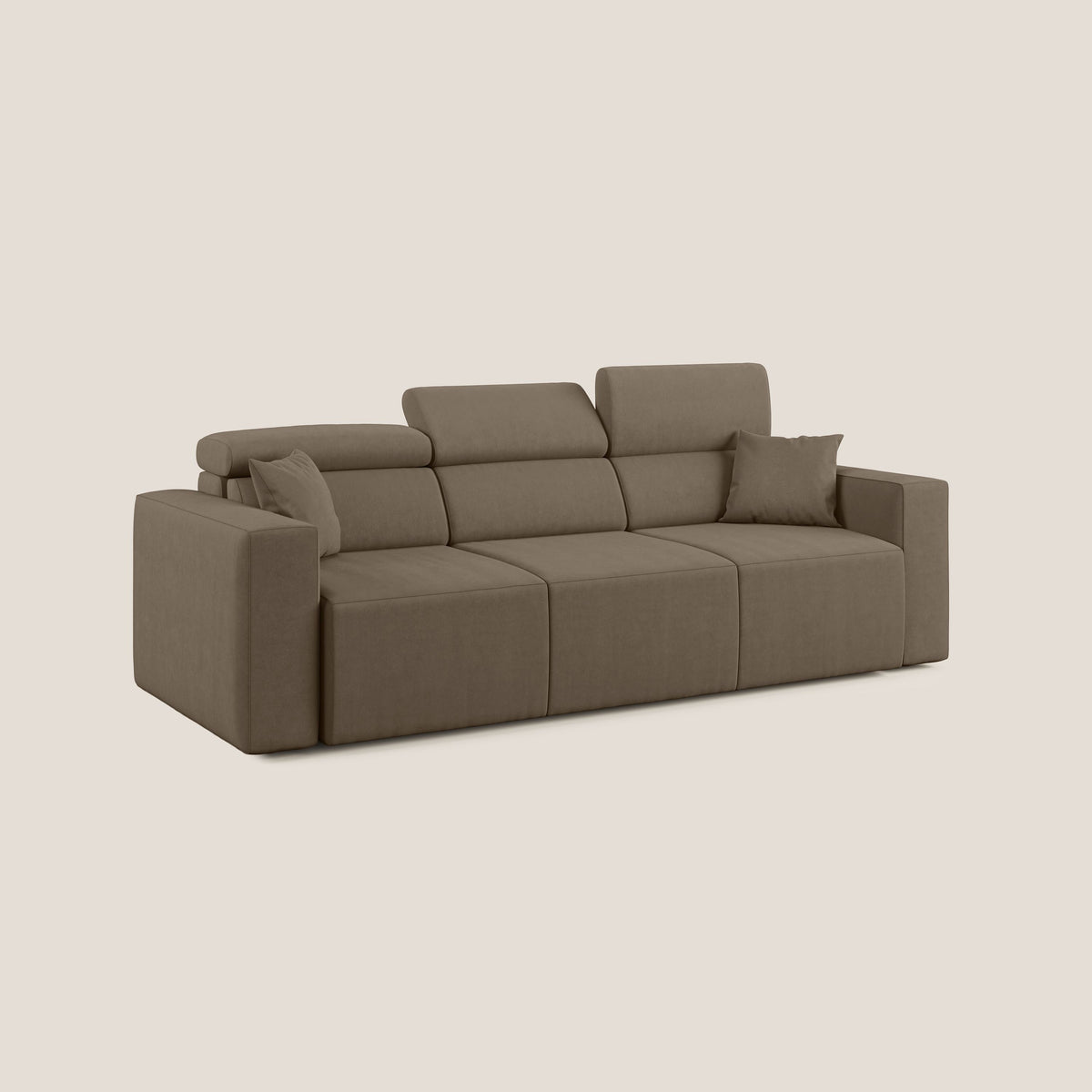 Orwell divano con 3 sedute estraibili in microfibra smacchiabile T11 marrone - divitt.sbs