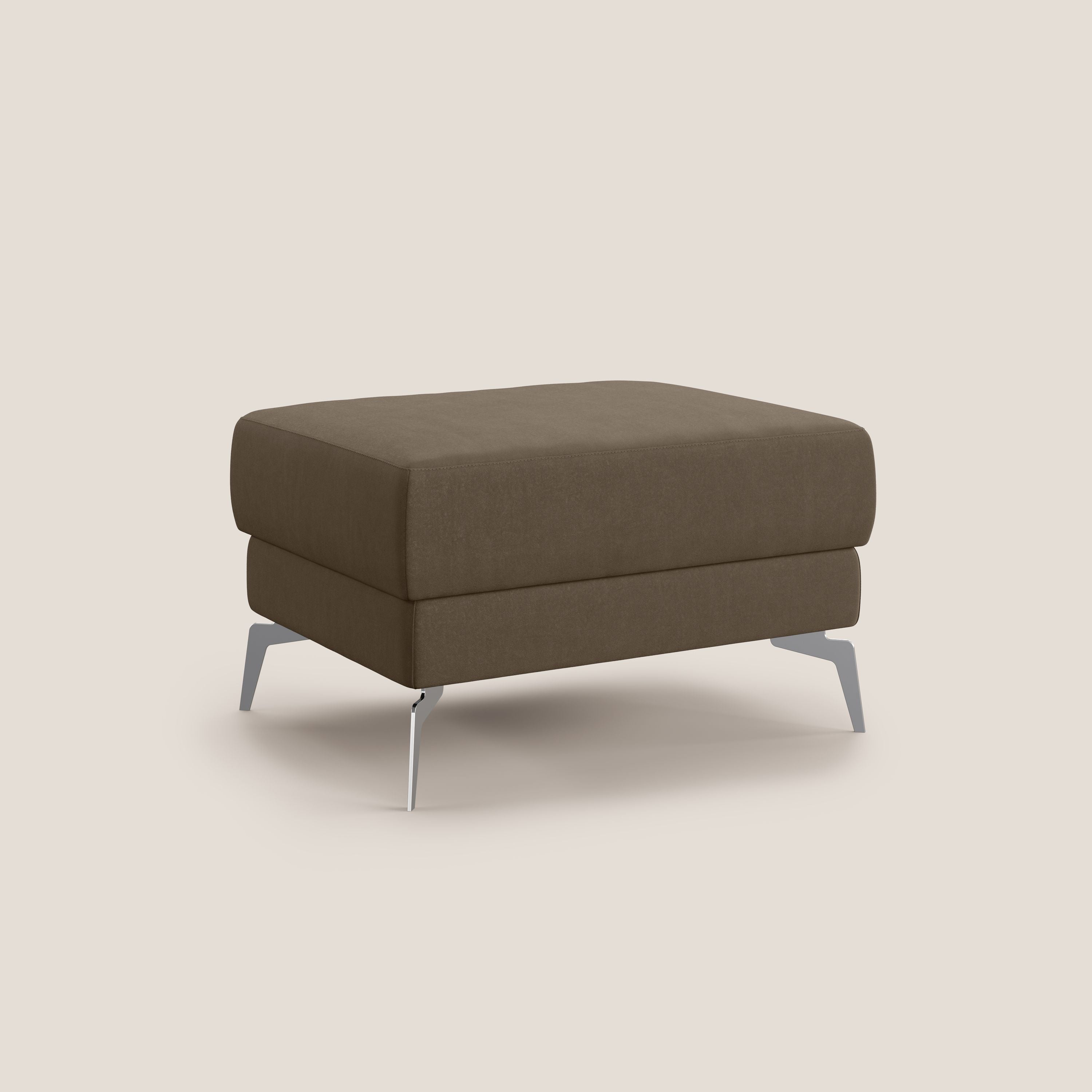 Star Pouf con piedini alti in microfibra impermeabile T11 marrone - divitt.sbs