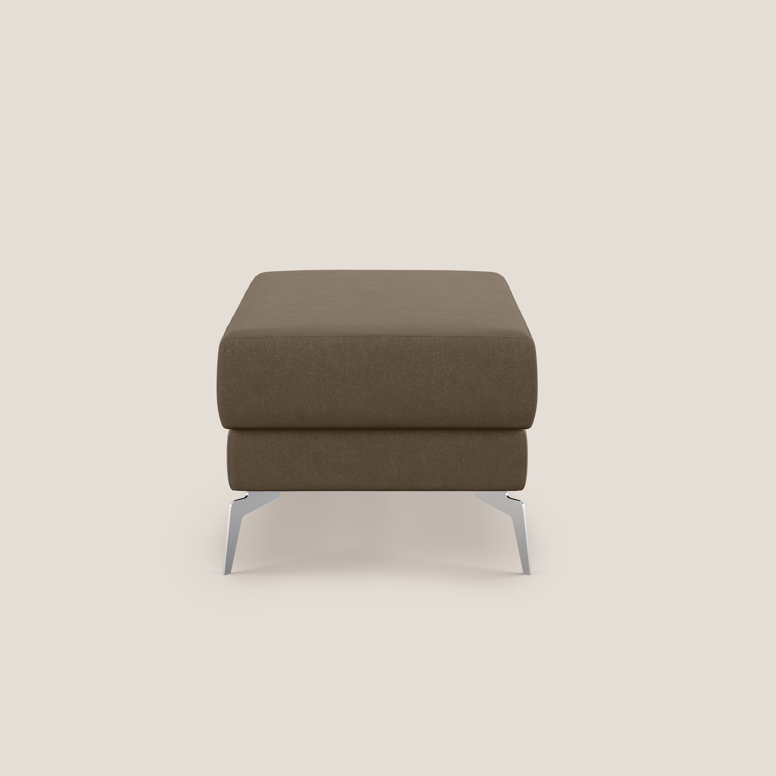 Star Pouf con piedini alti in microfibra impermeabile T11 marrone - divitt.sbs