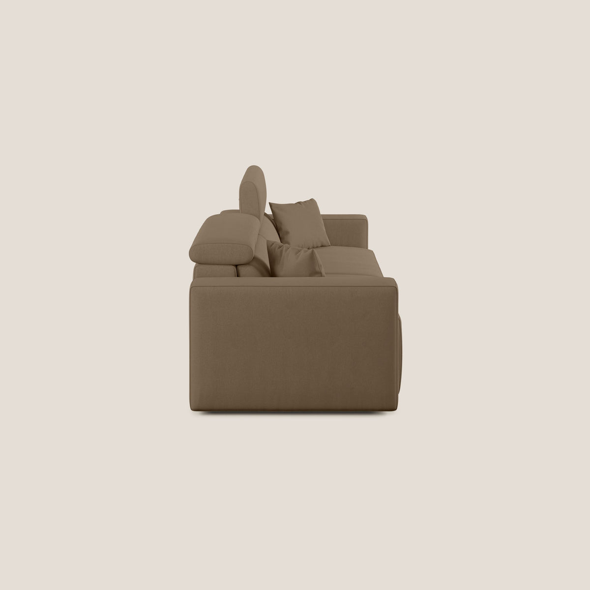 Orwell divano con seduta estraibile in microfibra smacchiabile T11 marrone - divitt.sbs