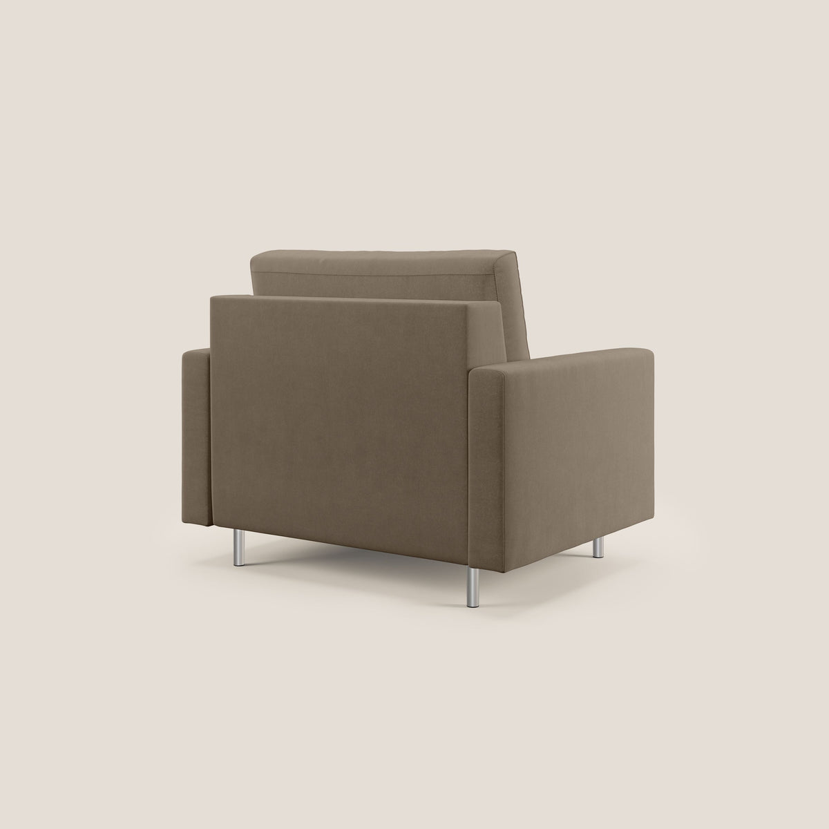 Megan poltrona letto in microfibra smacchiabile T11 marrone - divitt.sbs