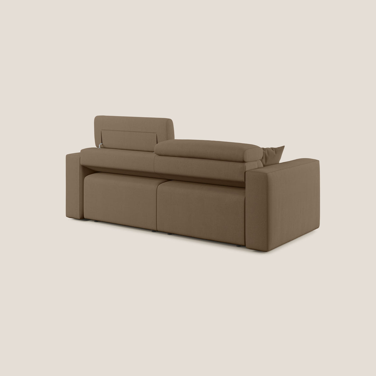 Orwell divano con seduta estraibile in microfibra smacchiabile T11 marrone - divitt.sbs