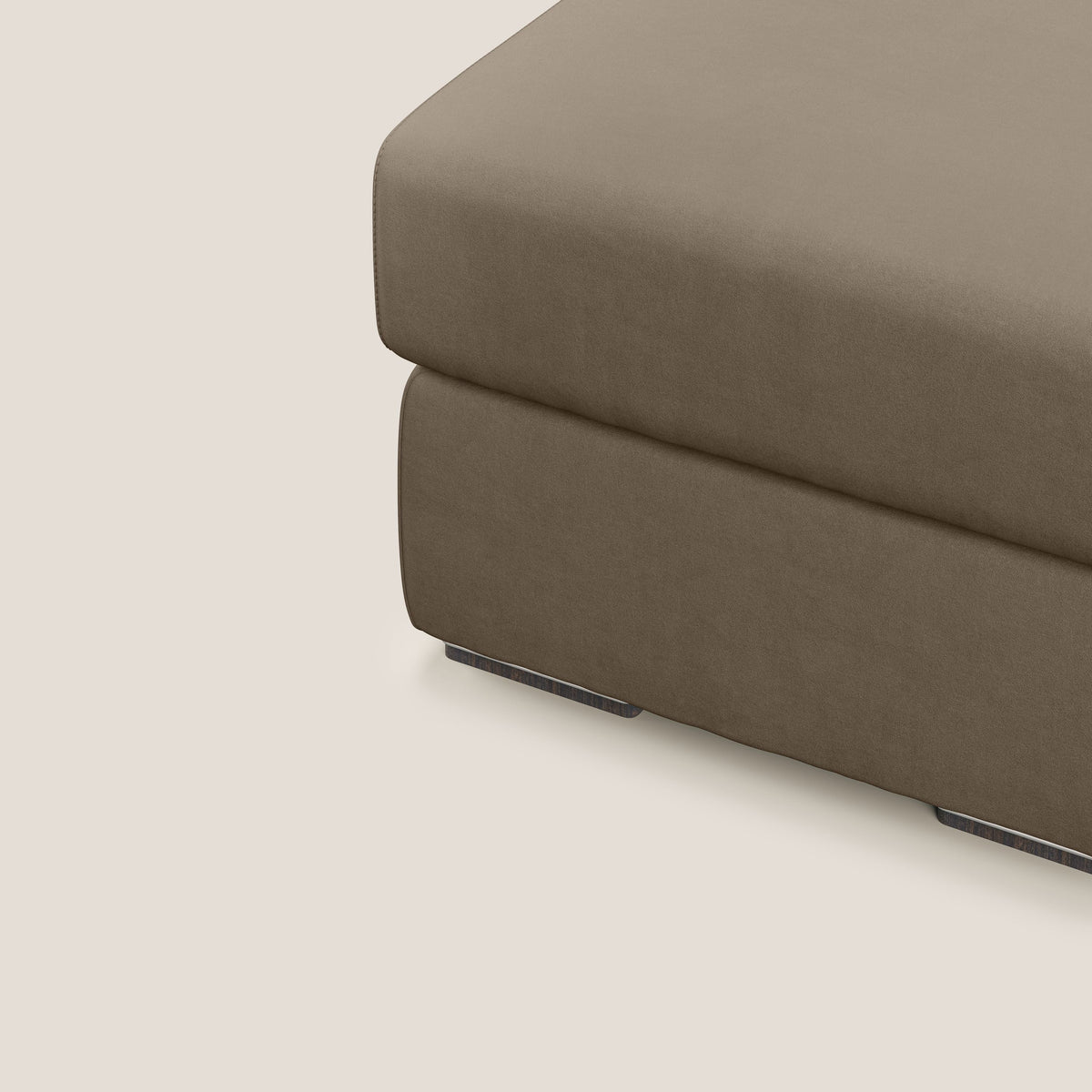 Sun pouf apribile contenitore in microfibra smacchiabile T11 marrone - divitt.sbs