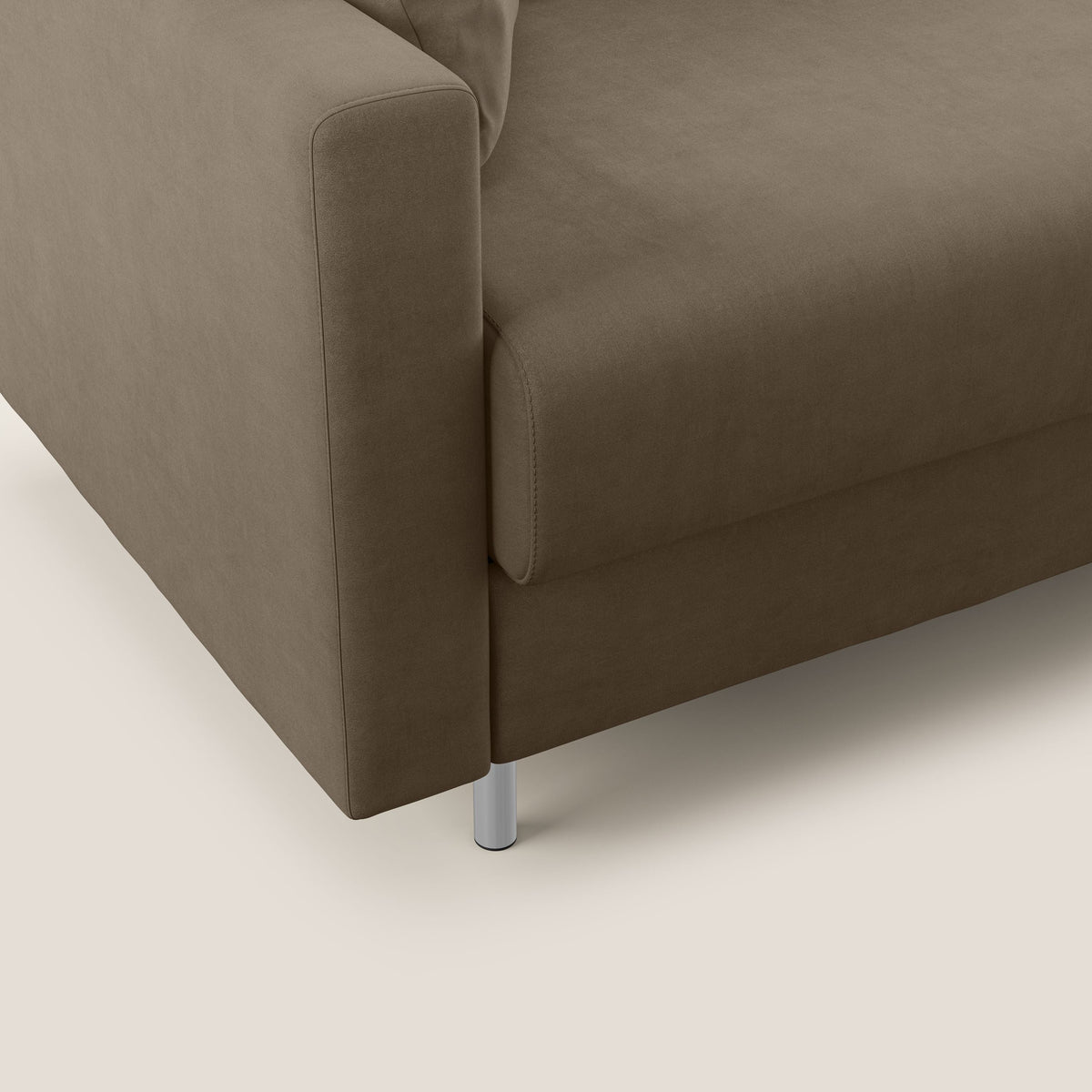 Megan divano letto angolare in microfibra smacchiabile T11 marrone - divitt.sbs