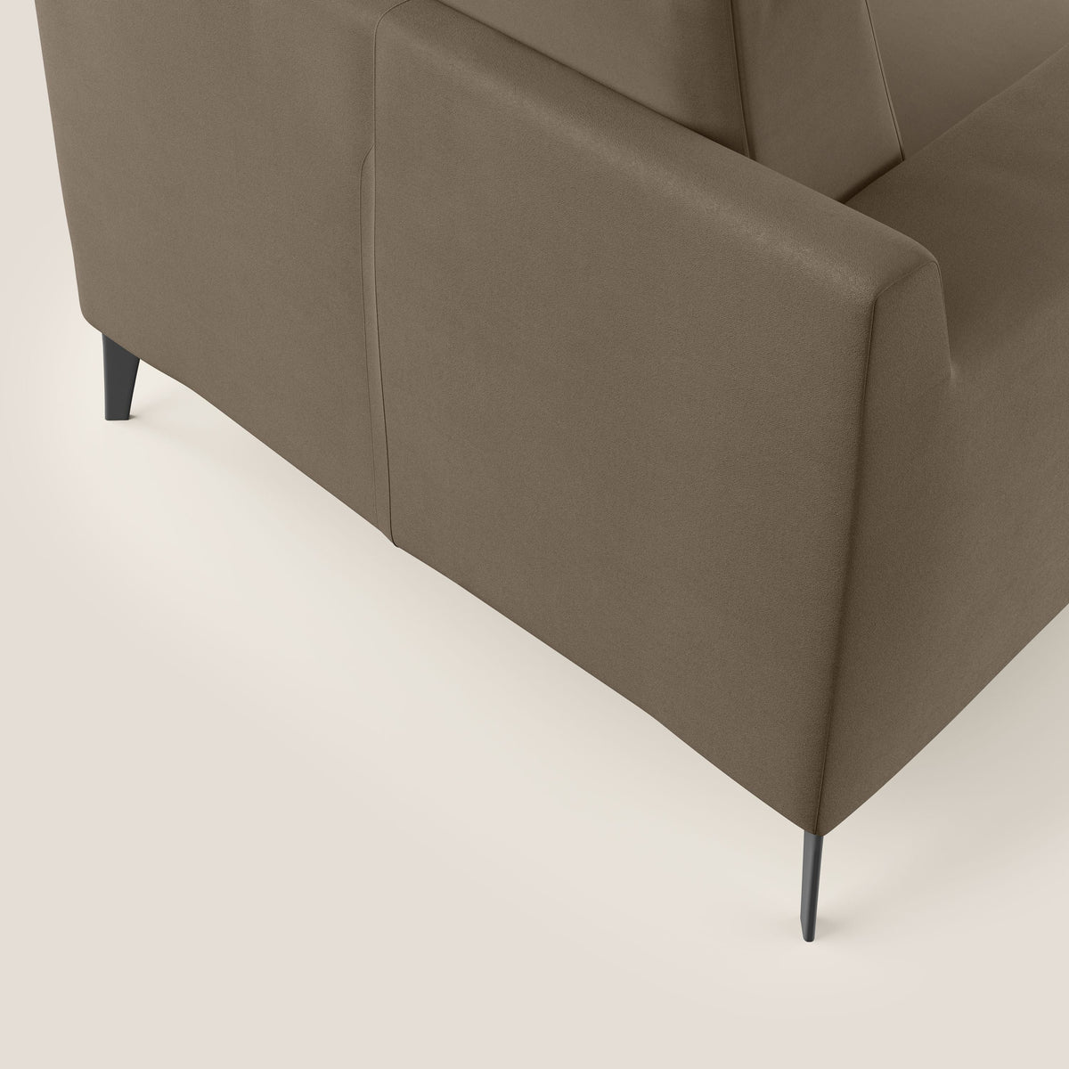 Prestige poltroncina moderna in microfibra smacchiabile T11 marrone - divitt.sbs