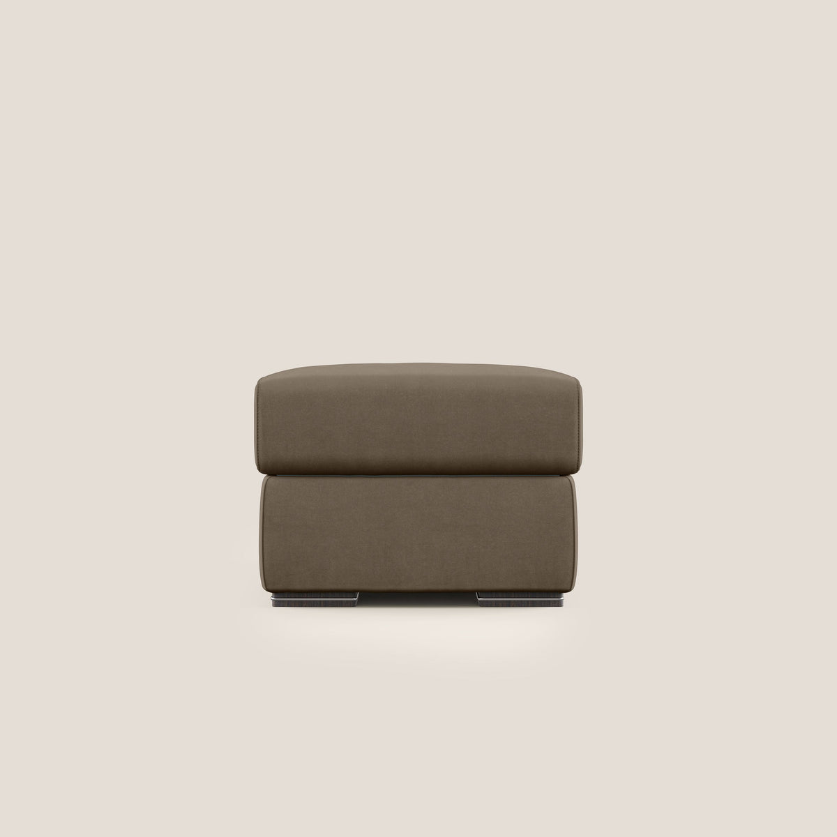 Sun pouf apribile contenitore in microfibra smacchiabile T11 marrone - divitt.sbs