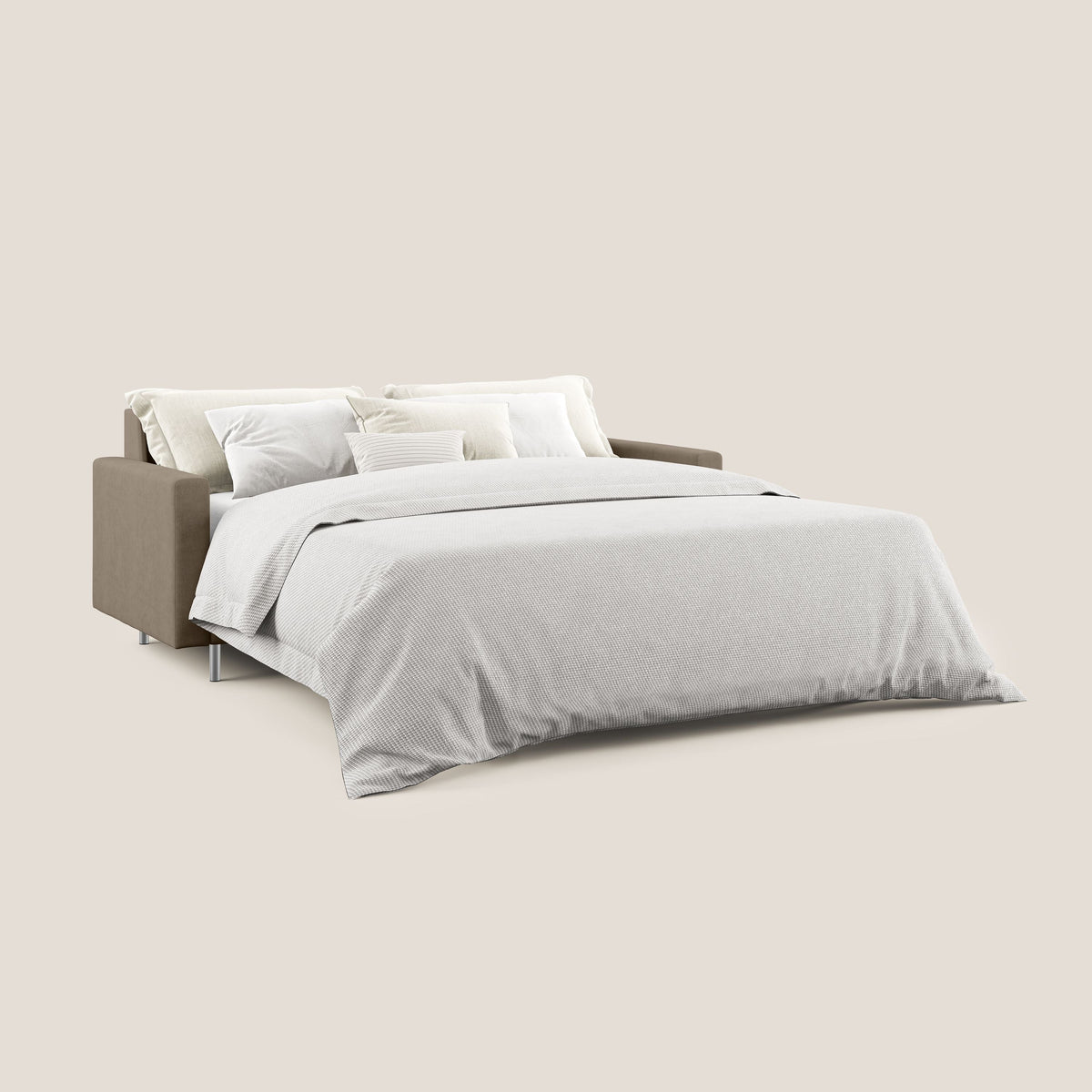 Megan divano letto matrimoniale in microfibra smacchiabile T11 marrone - divitt.sbs
