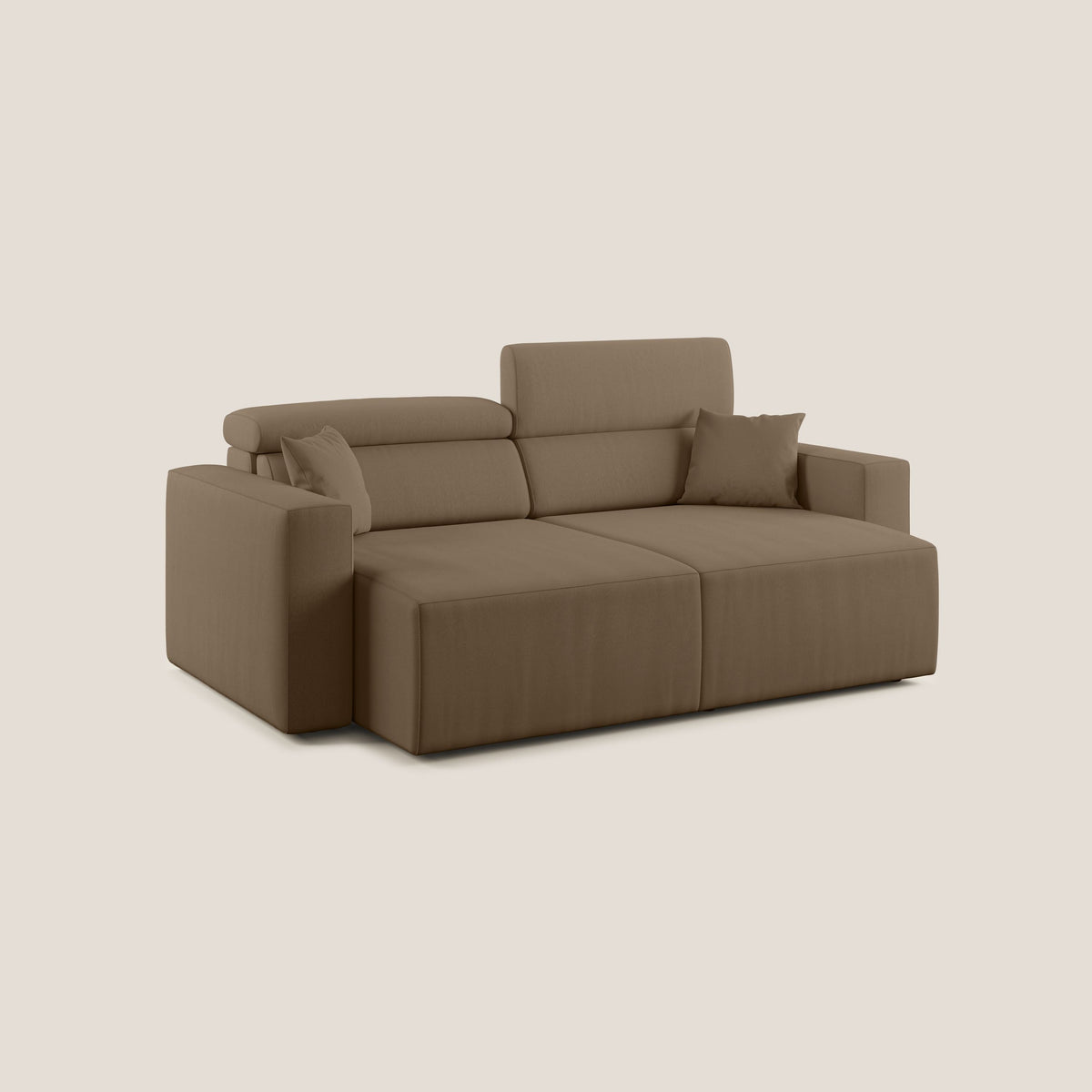 Orwell divano con seduta estraibile in microfibra smacchiabile T11 marrone - divitt.sbs