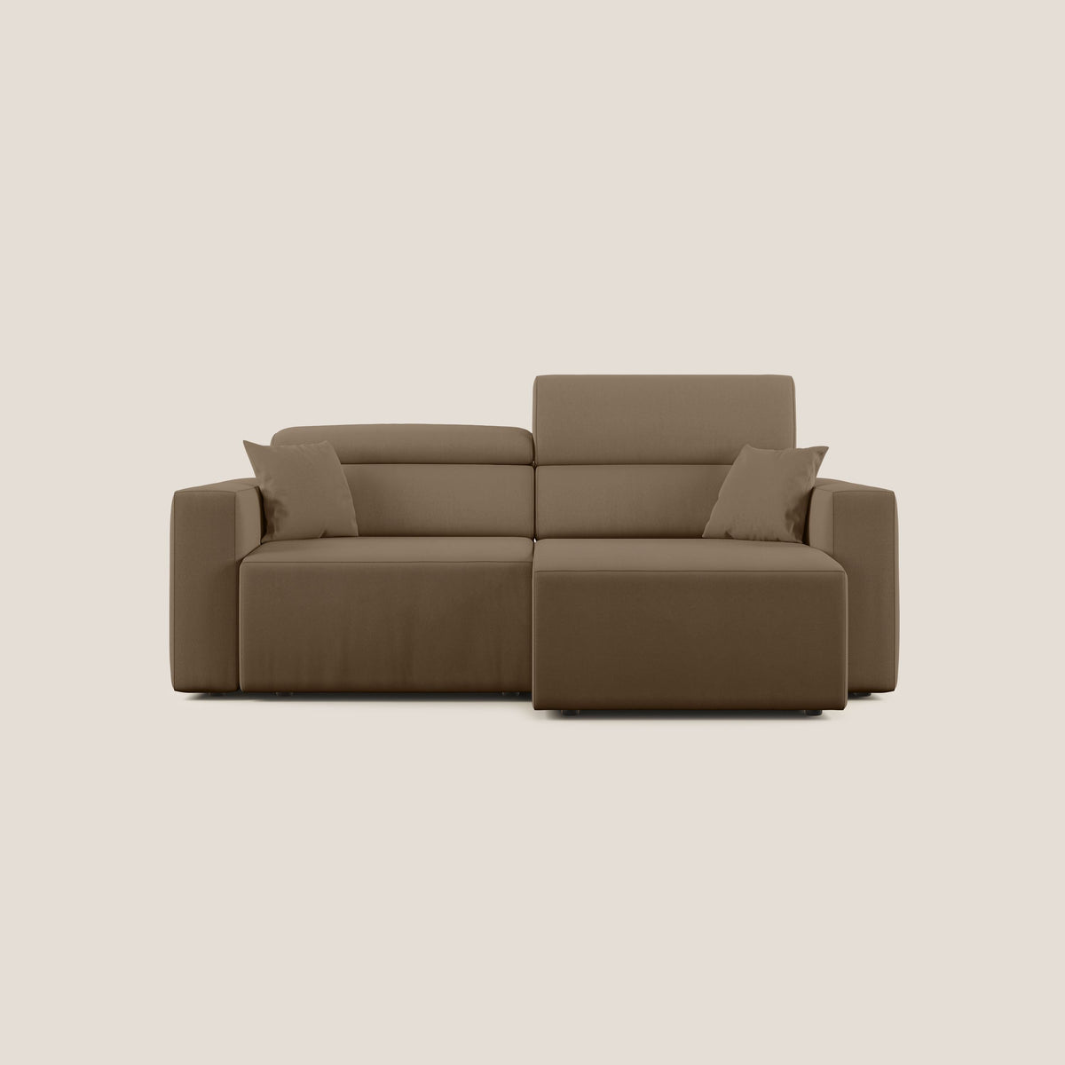Orwell divano con seduta estraibile in microfibra smacchiabile T11 marrone - divitt.sbs