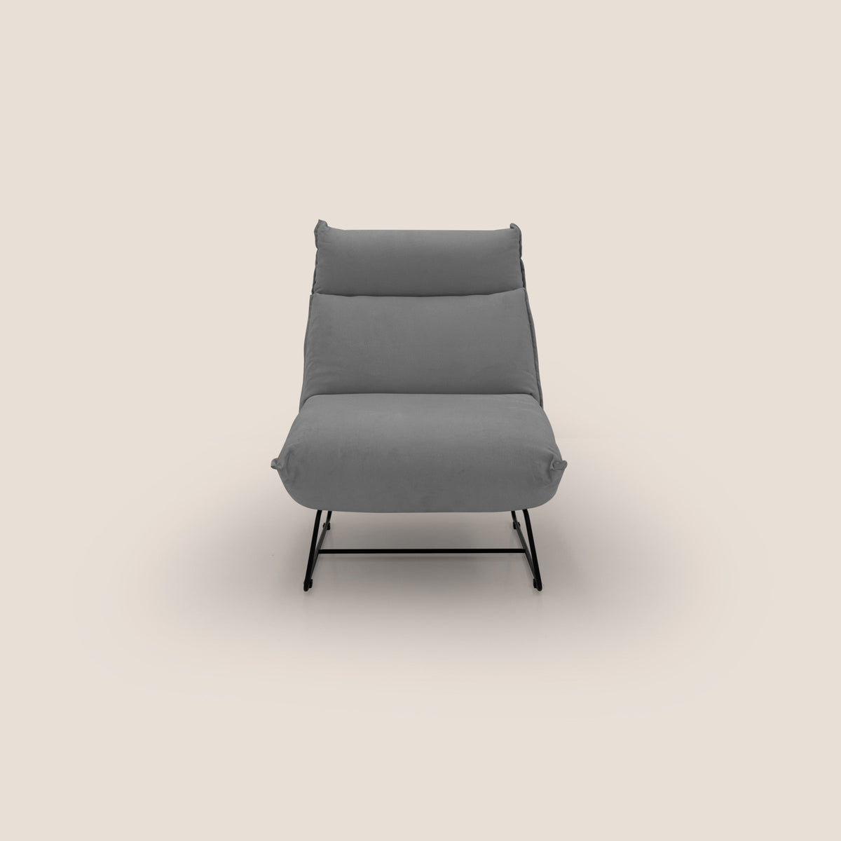 Tessa Poltroncina dal design moderno in morbida microfibra smacchiabile T11 grigio - divitt.sbs