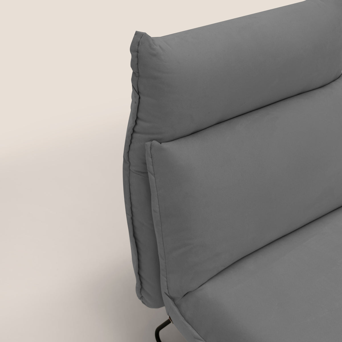 Tessa Poltroncina dal design moderno in morbida microfibra smacchiabile T11 grigio - divitt.sbs