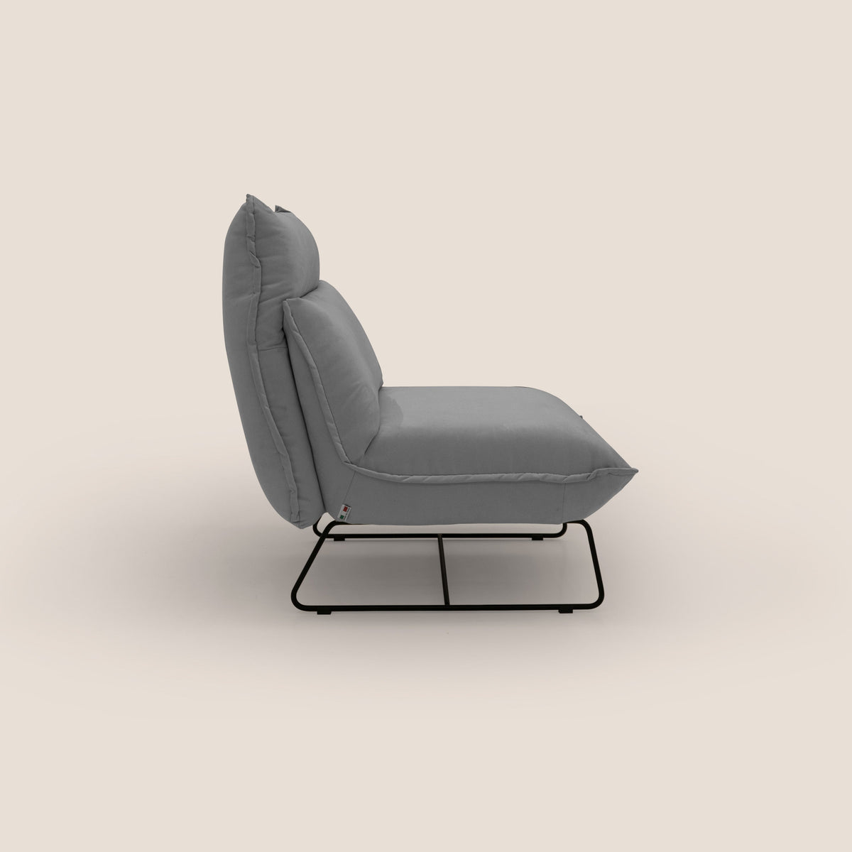 Tessa Poltroncina dal design moderno in morbida microfibra smacchiabile T11 grigio - divitt.sbs