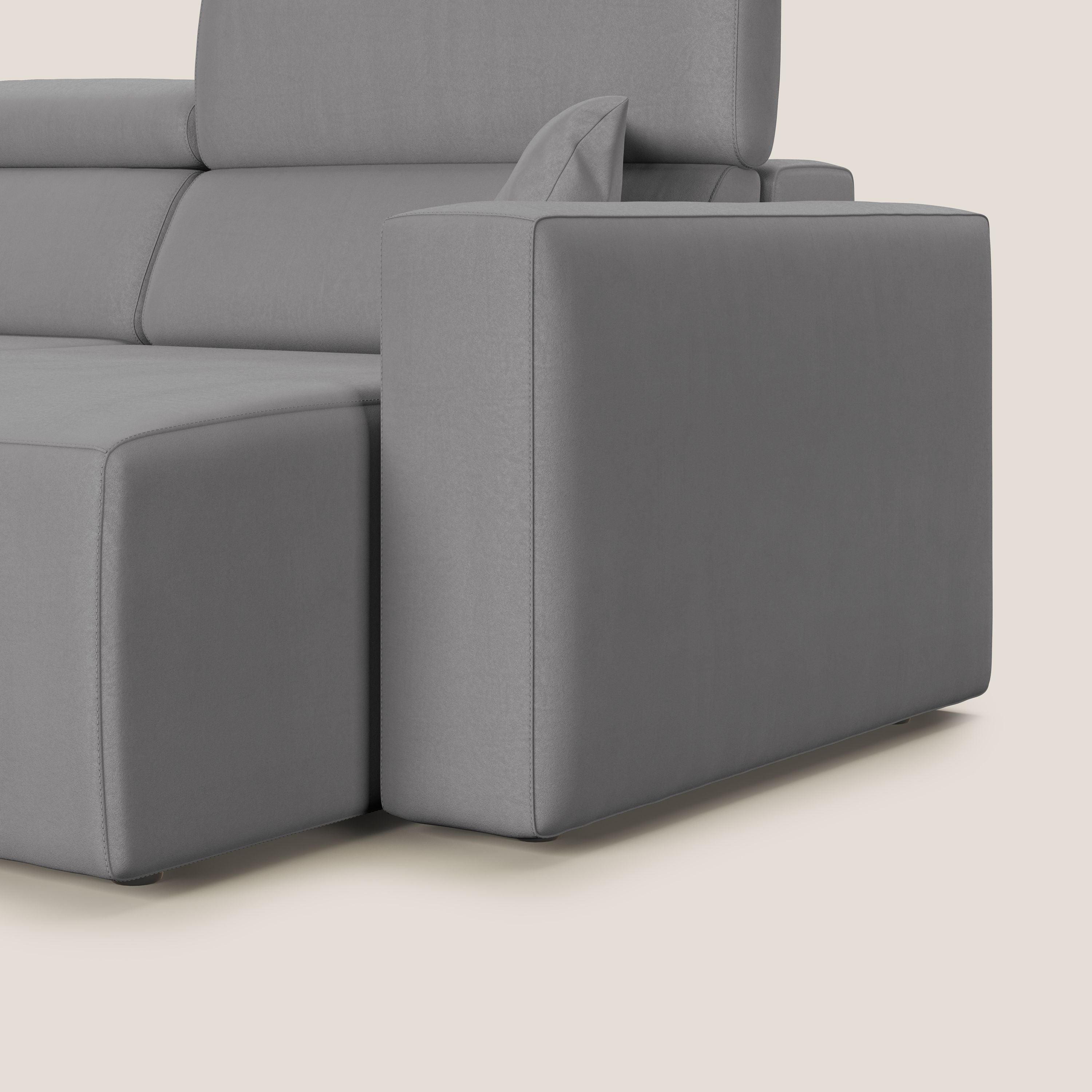 Orwell divano con seduta estraibile in microfibra smacchiabile T11 grigio - divitt.sbs