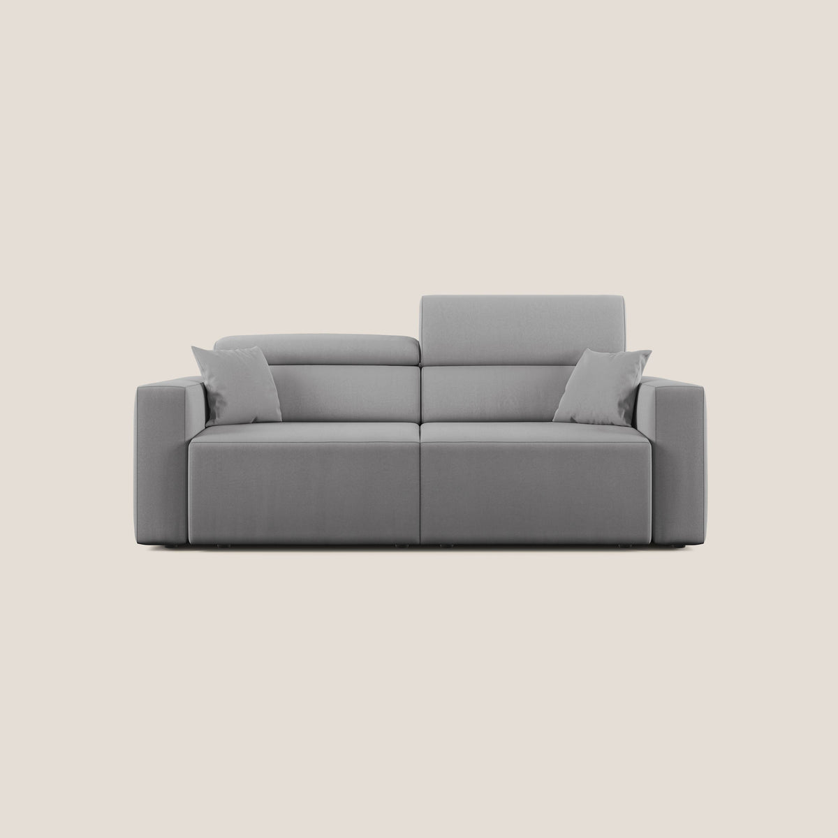 Orwell divano con seduta estraibile in microfibra smacchiabile T11 grigio - divitt.sbs