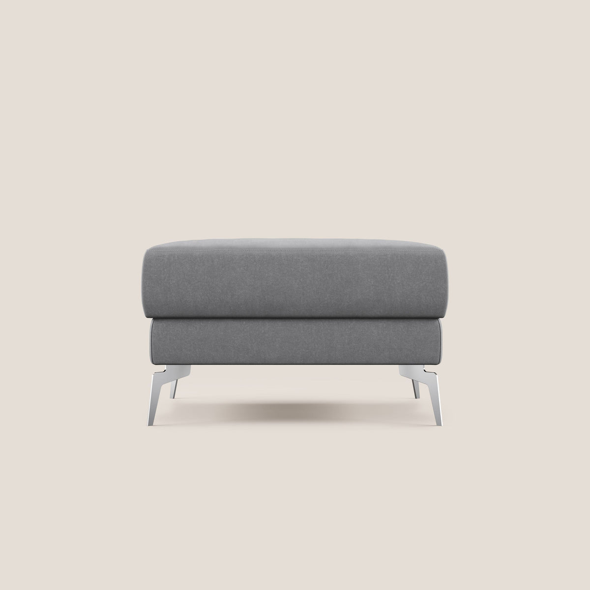 Star Pouf con piedini alti in microfibra impermeabile T11 grigio - divitt.sbs