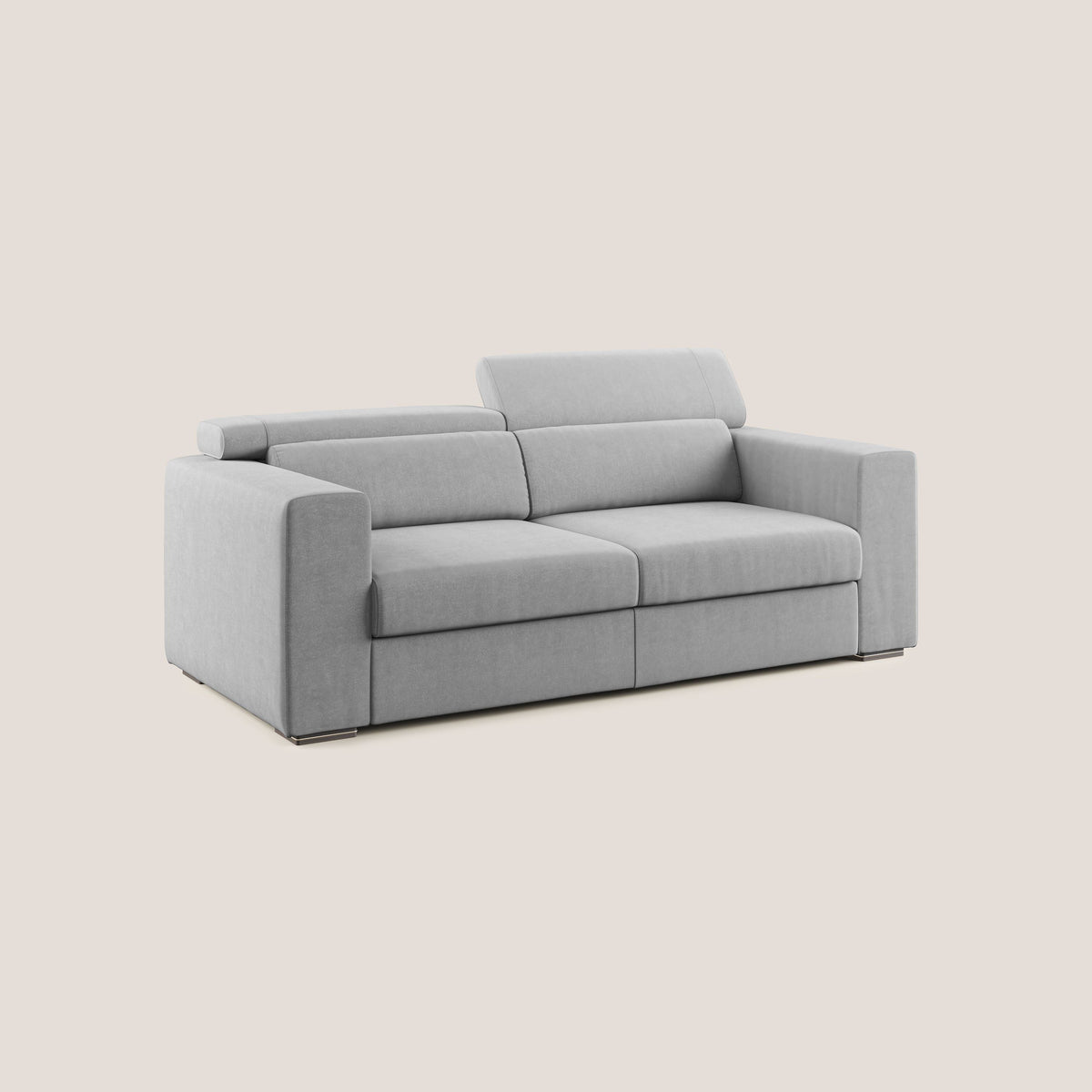 Vegas divano con poggiatesta reclinabili in microfibra smacchiabile T11 grigio - divitt.sbs