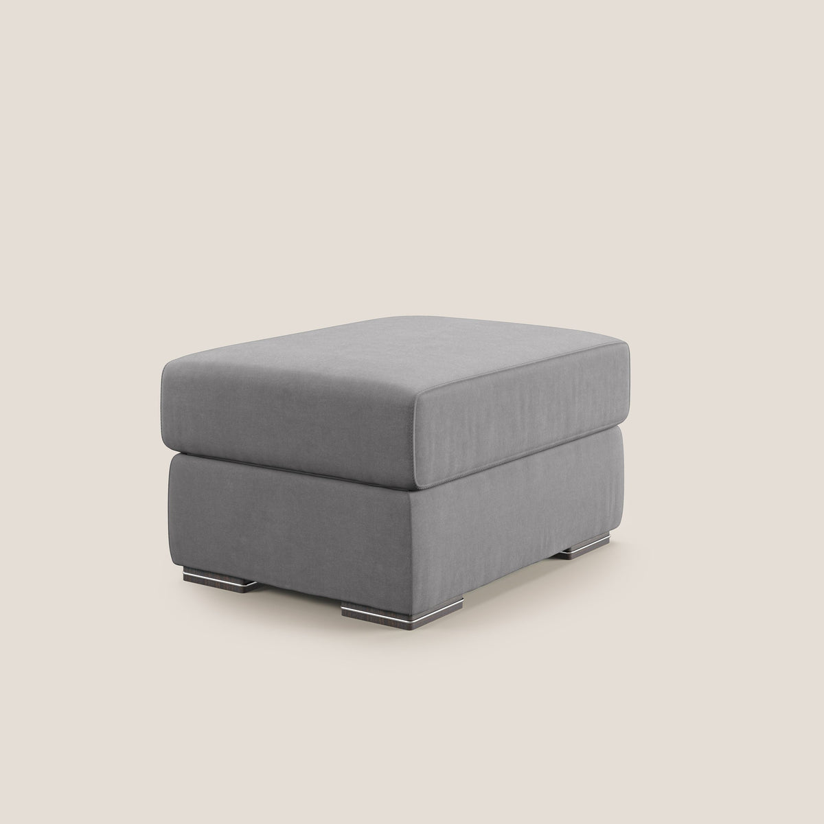 Sun pouf apribile contenitore in microfibra smacchiabile T11 grigio - divitt.sbs