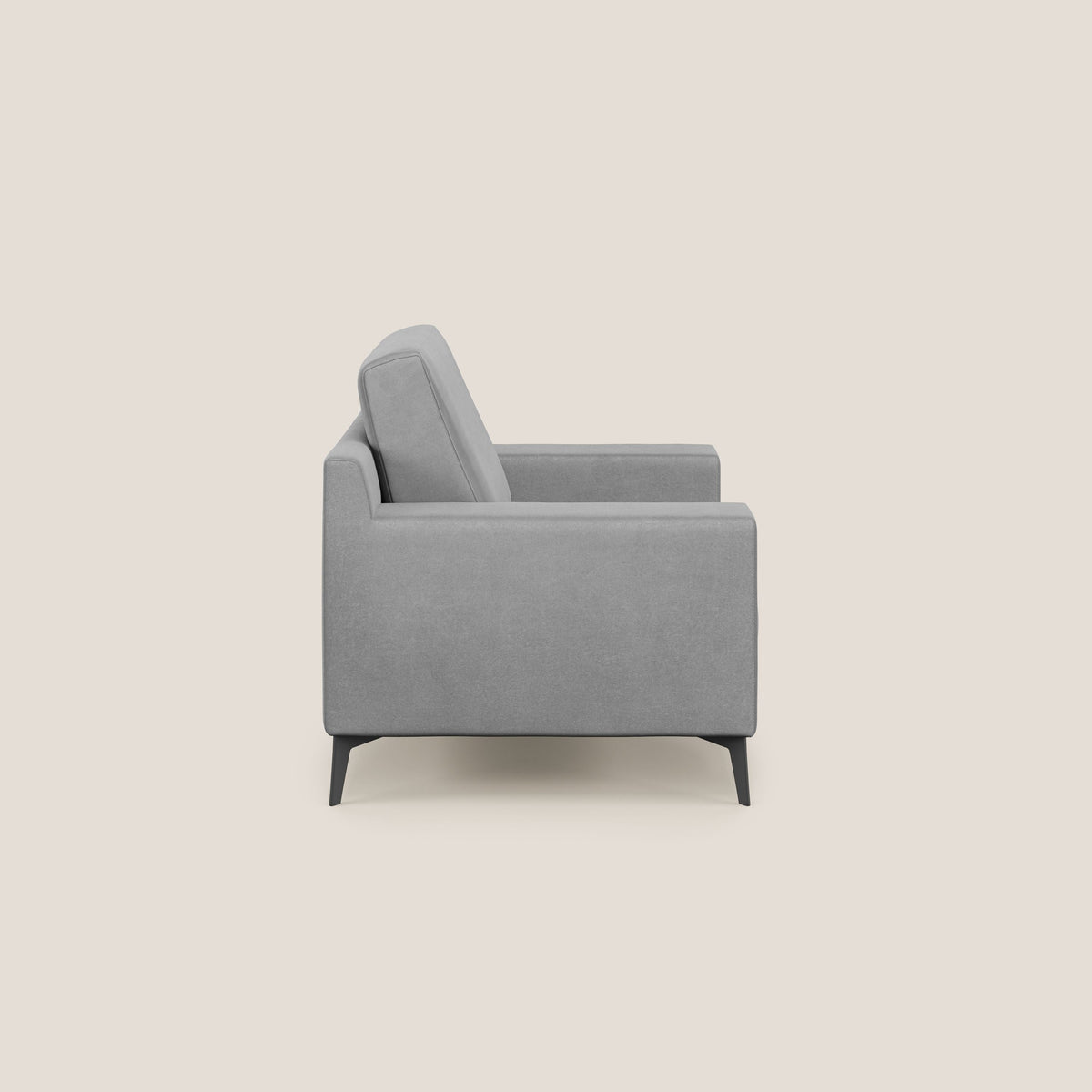 Prestige poltroncina moderna in microfibra smacchiabile T11 grigio - divitt.sbs