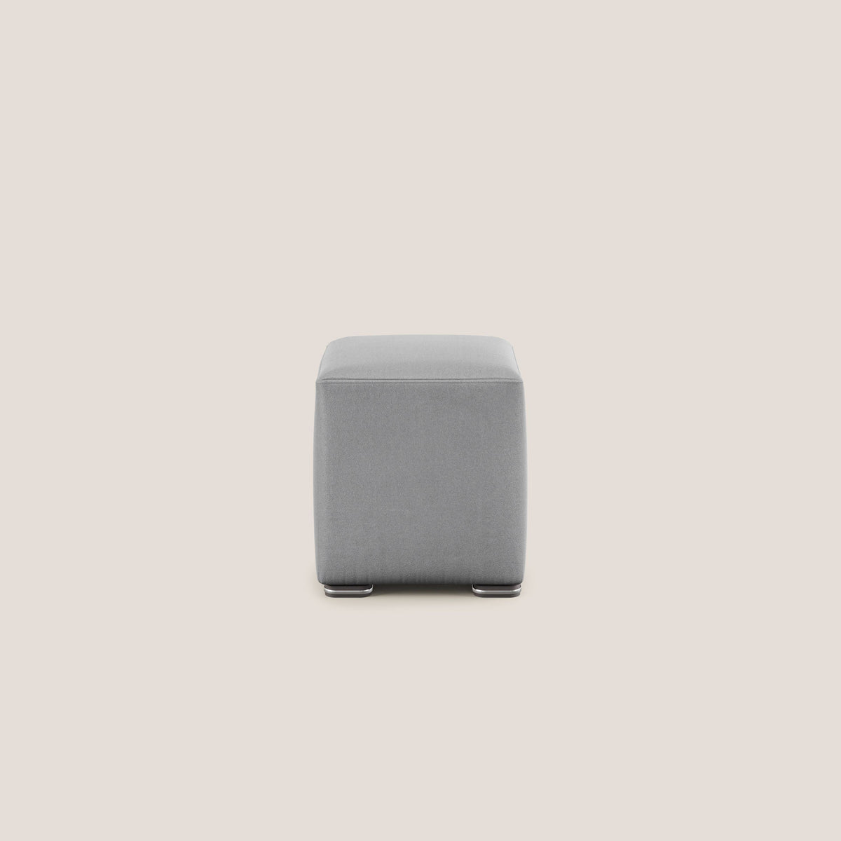 Cube pouf in microfibra smacchiabile T11 grigio - divitt.sbs