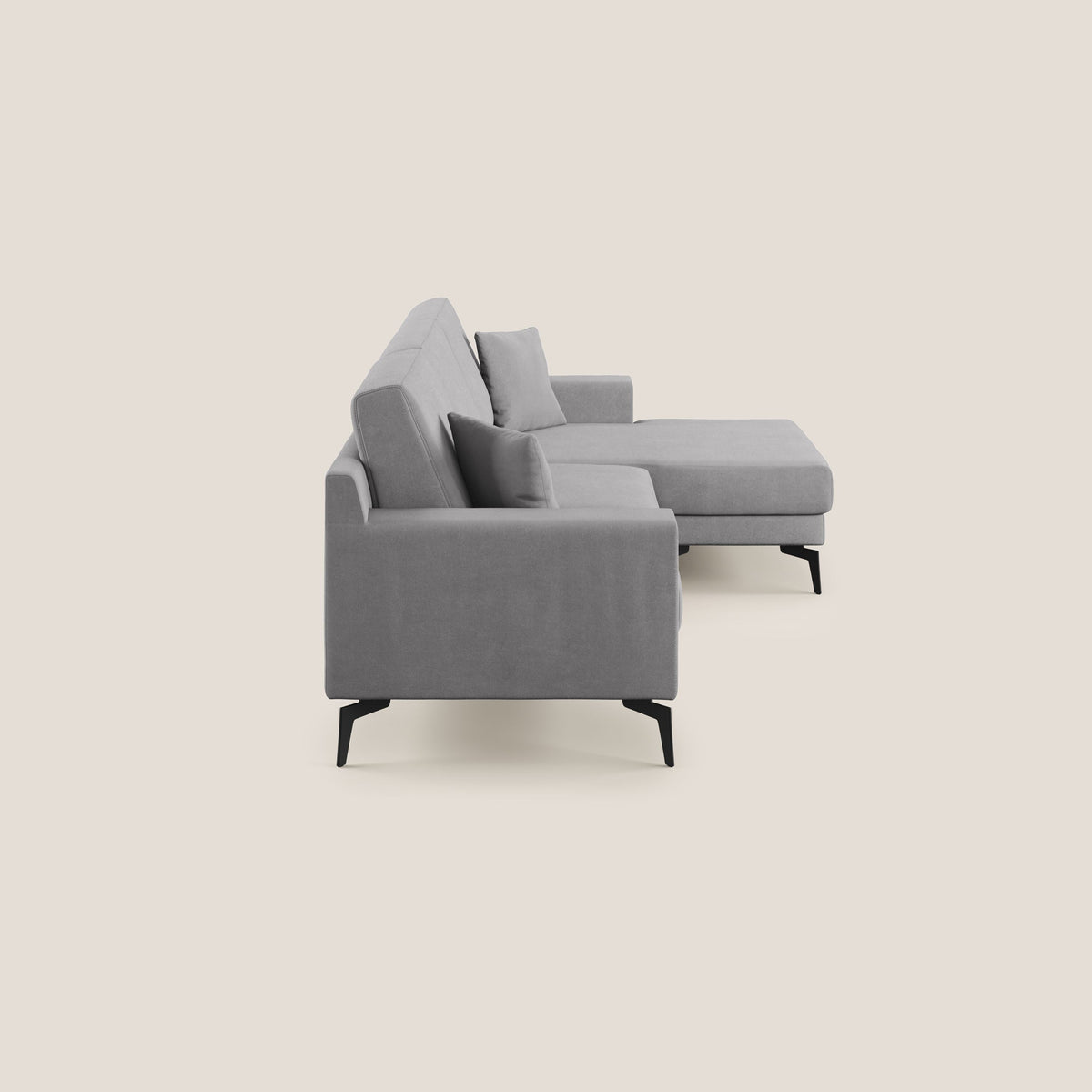 Prestige divano angolare reversibile in microfibra smacchiabile T11 grigio - divitt.sbs