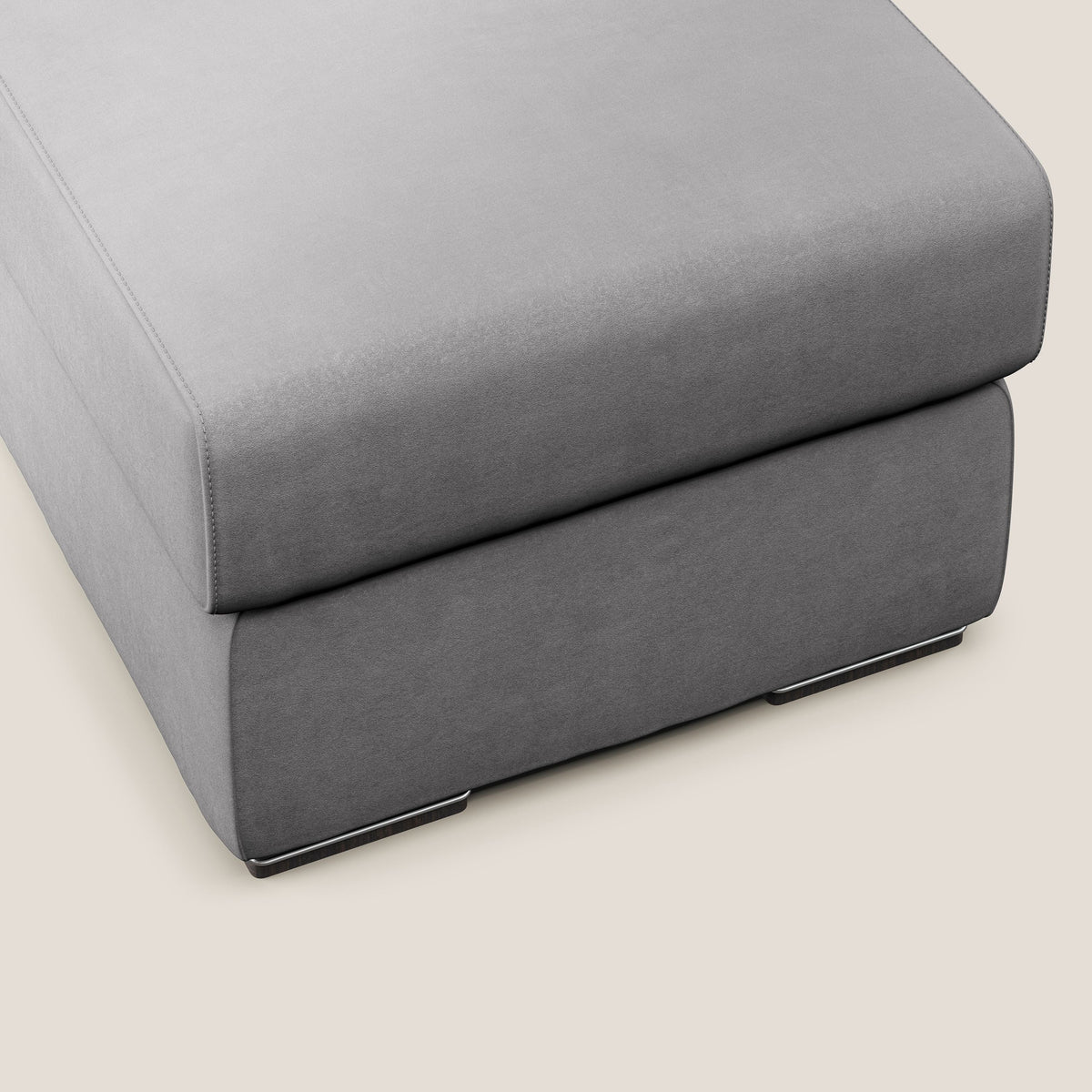 Sun pouf apribile contenitore in microfibra smacchiabile T11 grigio - divitt.sbs