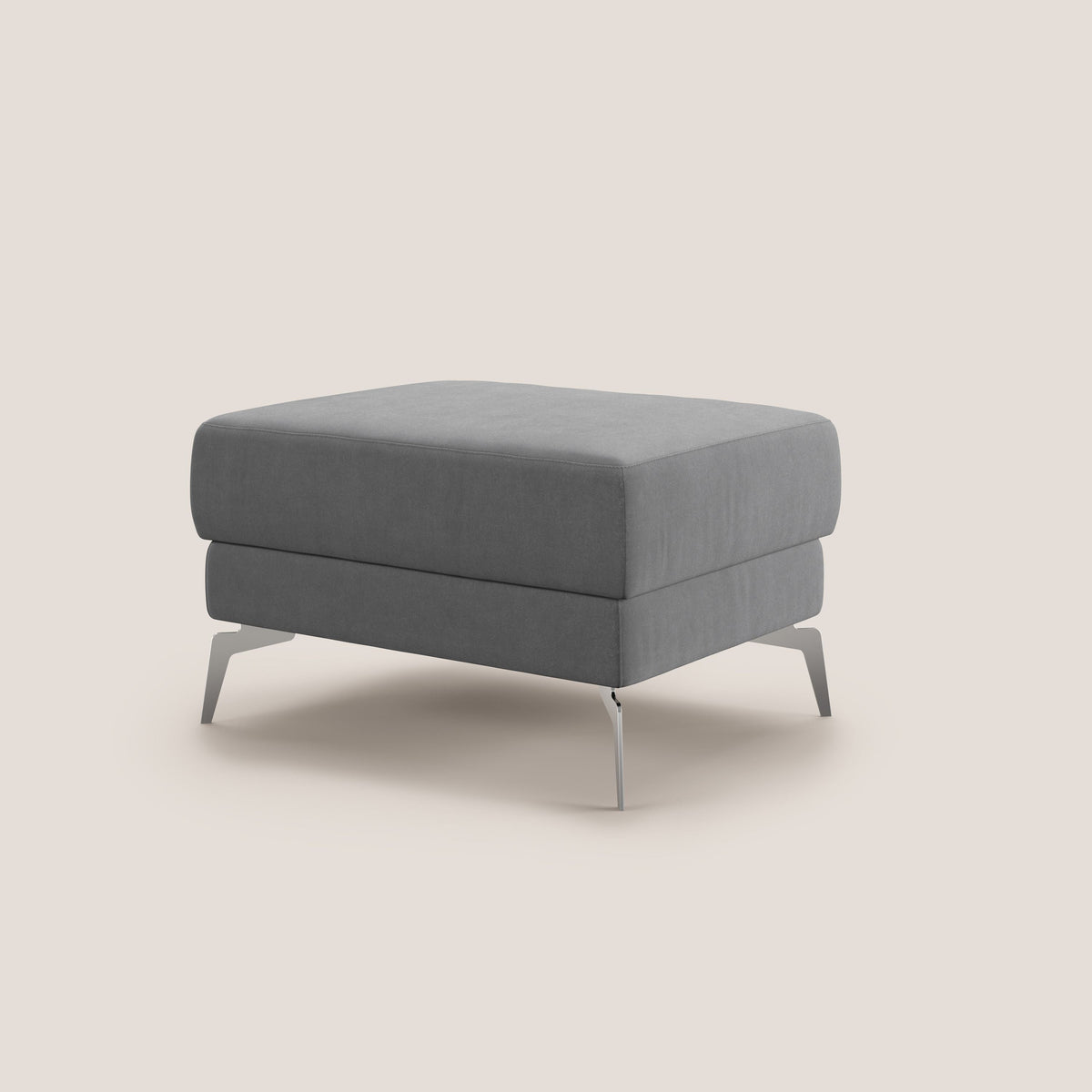 Star Pouf con piedini alti in microfibra impermeabile T11 grigio - divitt.sbs
