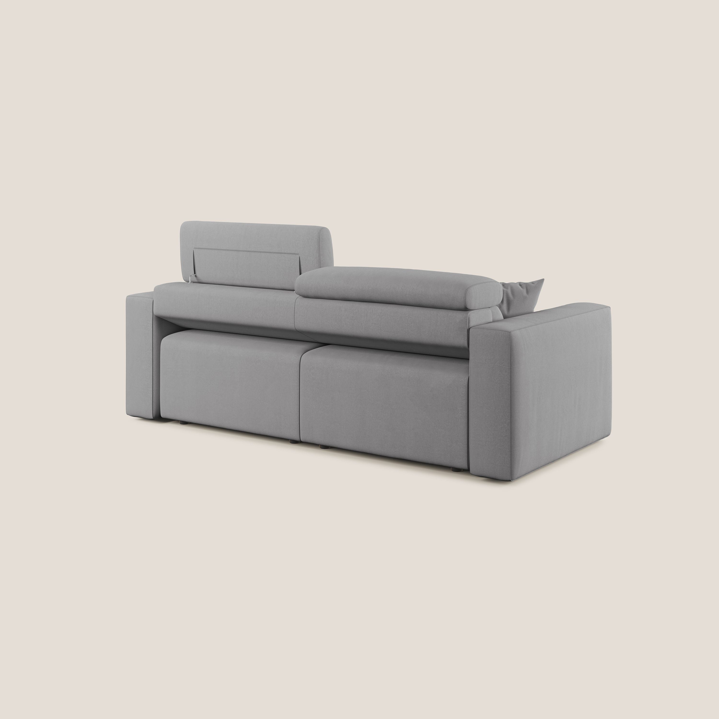 Orwell divano con seduta estraibile in microfibra smacchiabile T11 grigio - divitt.sbs