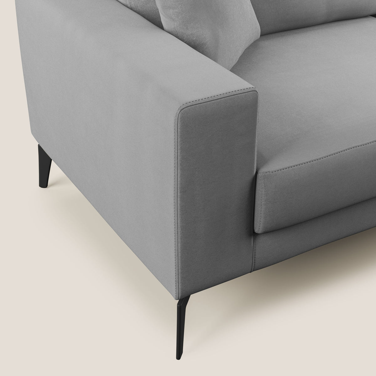 Prestige divano moderno in microfibra smacchiabile T11 grigio - divitt.sbs