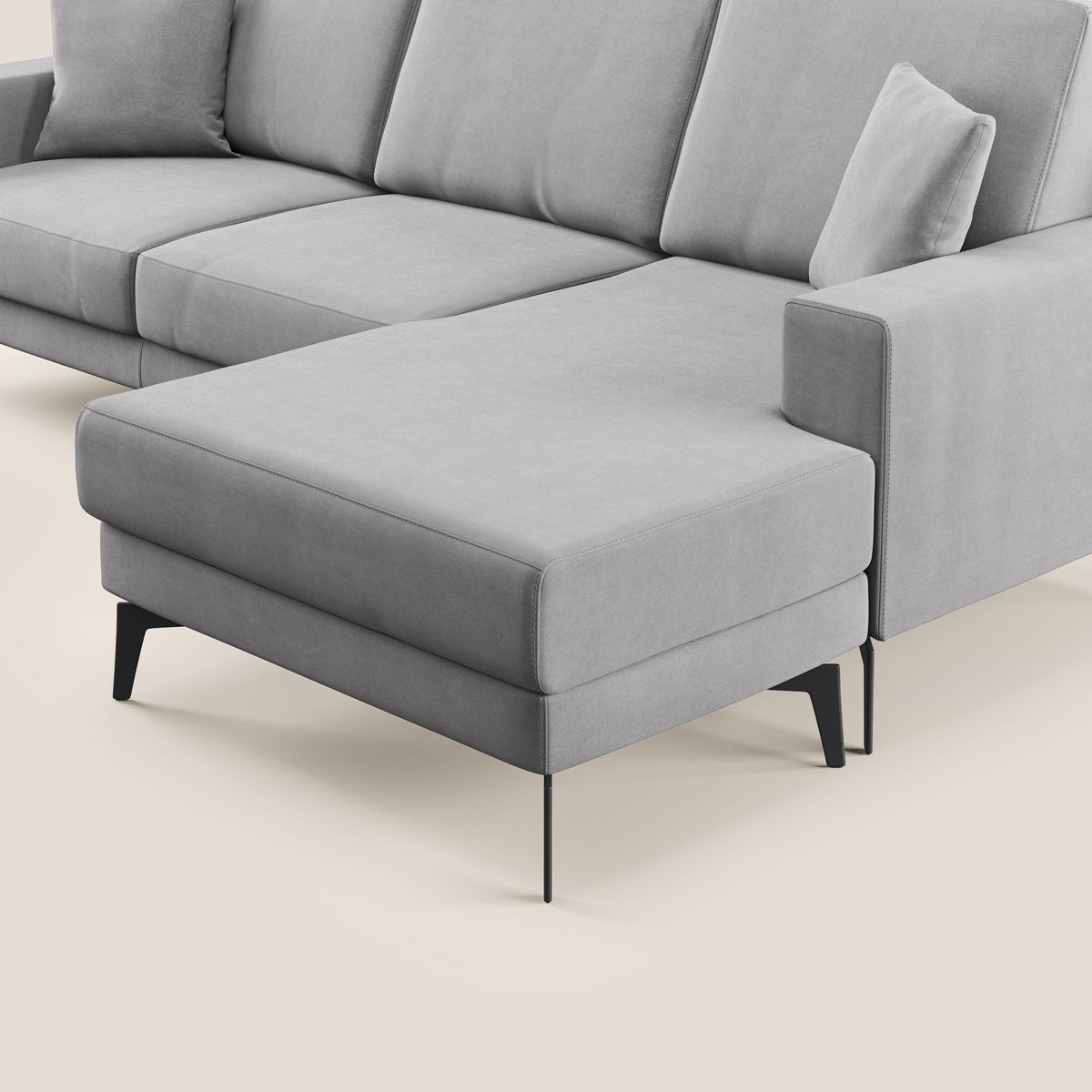 Prestige divano angolare reversibile in microfibra smacchiabile T11 grigio - divitt.sbs