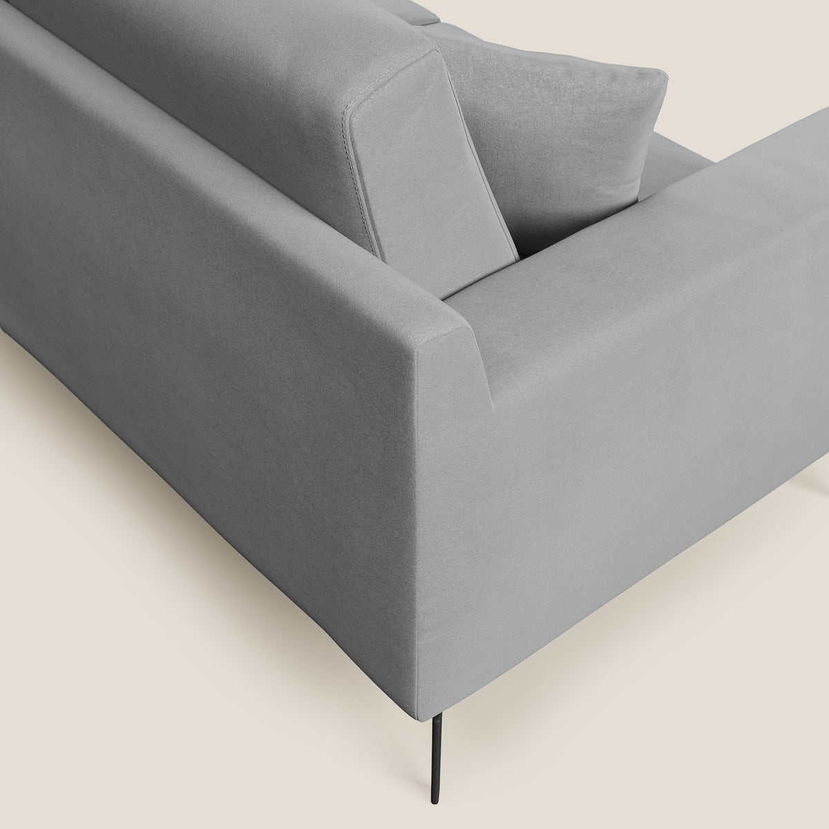 Prestige divano moderno in microfibra smacchiabile T11 grigio - divitt.sbs