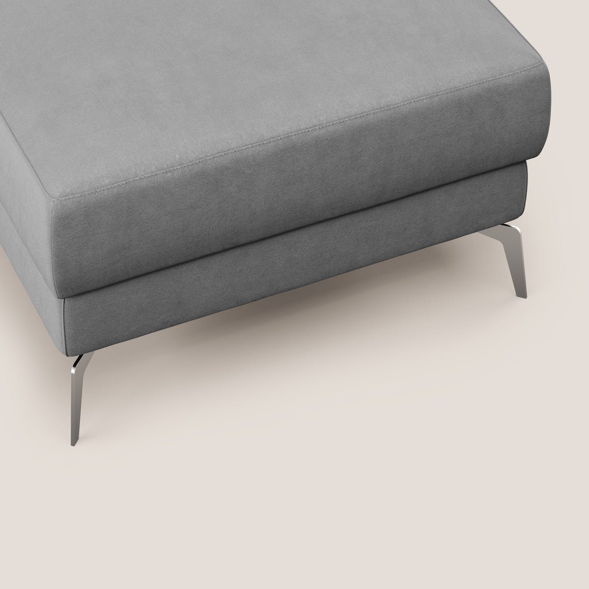 Star Pouf con piedini alti in microfibra impermeabile T11 grigio - divitt.sbs