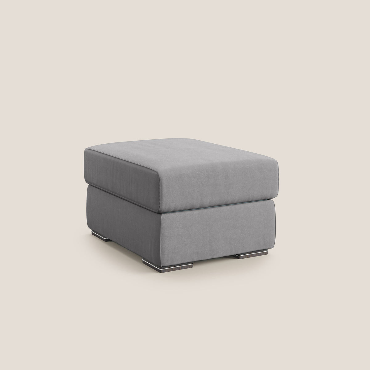 Sun pouf apribile contenitore in microfibra smacchiabile T11 grigio - divitt.sbs